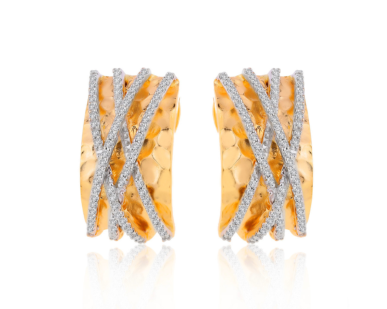 Потрясающие золотые серьги с бриллиантами 0.61ct 250620/5