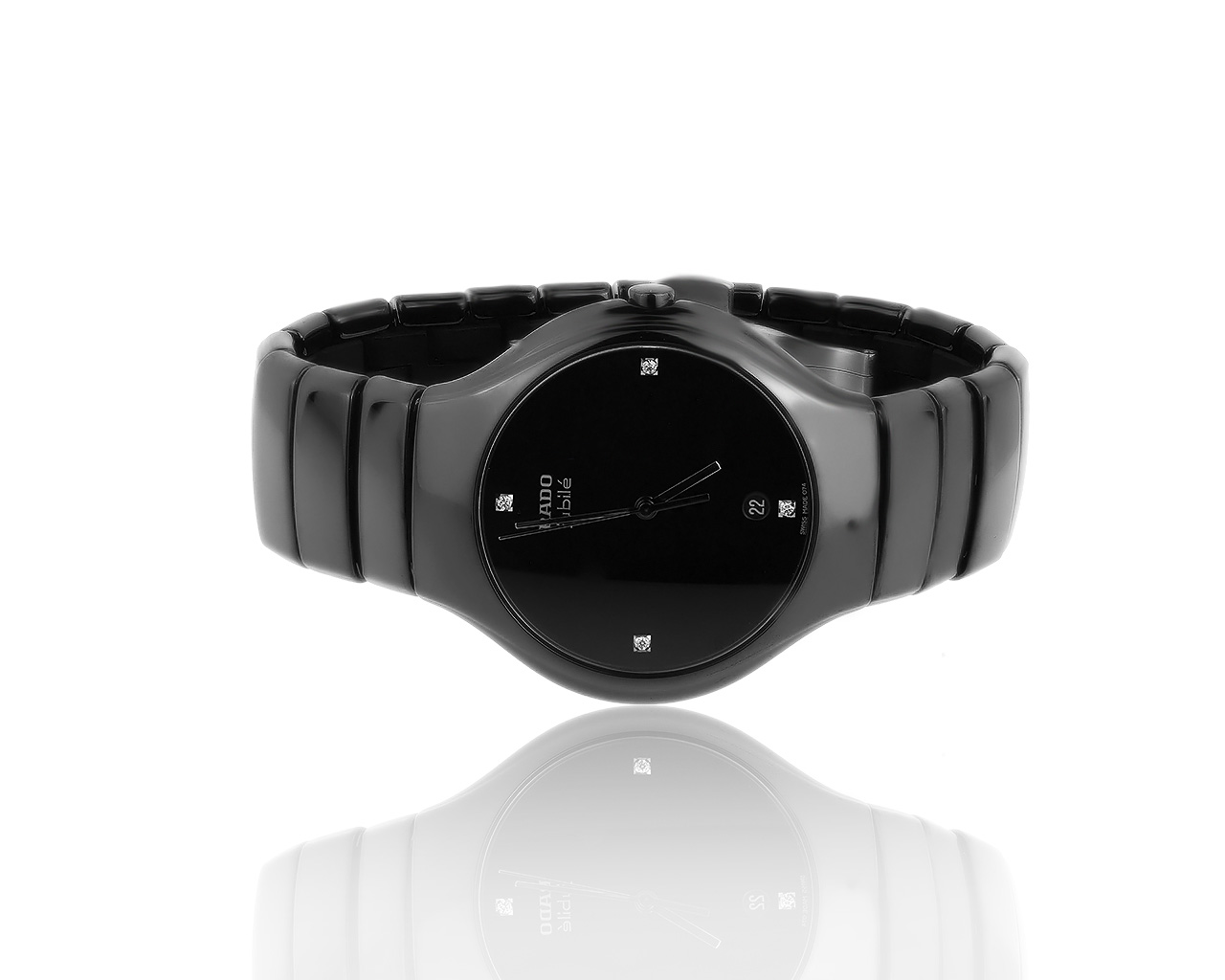 Оригинальные керамические часы с бриллиантами 0.04ct Rado 280719/2