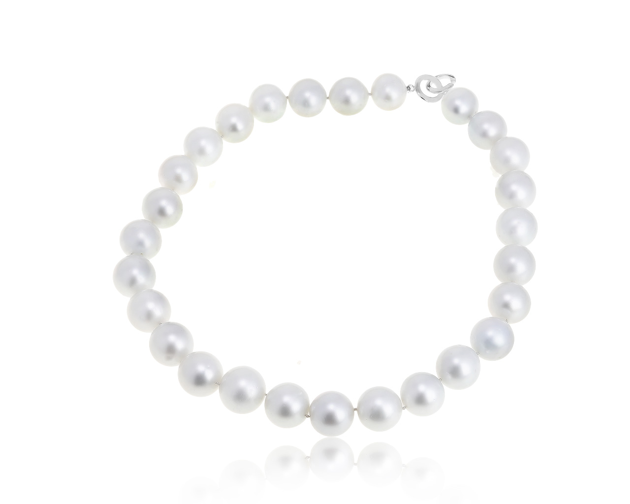 Романтичное золотое ожерелье с жемчугом 14.20-16.70 мм 110221/5