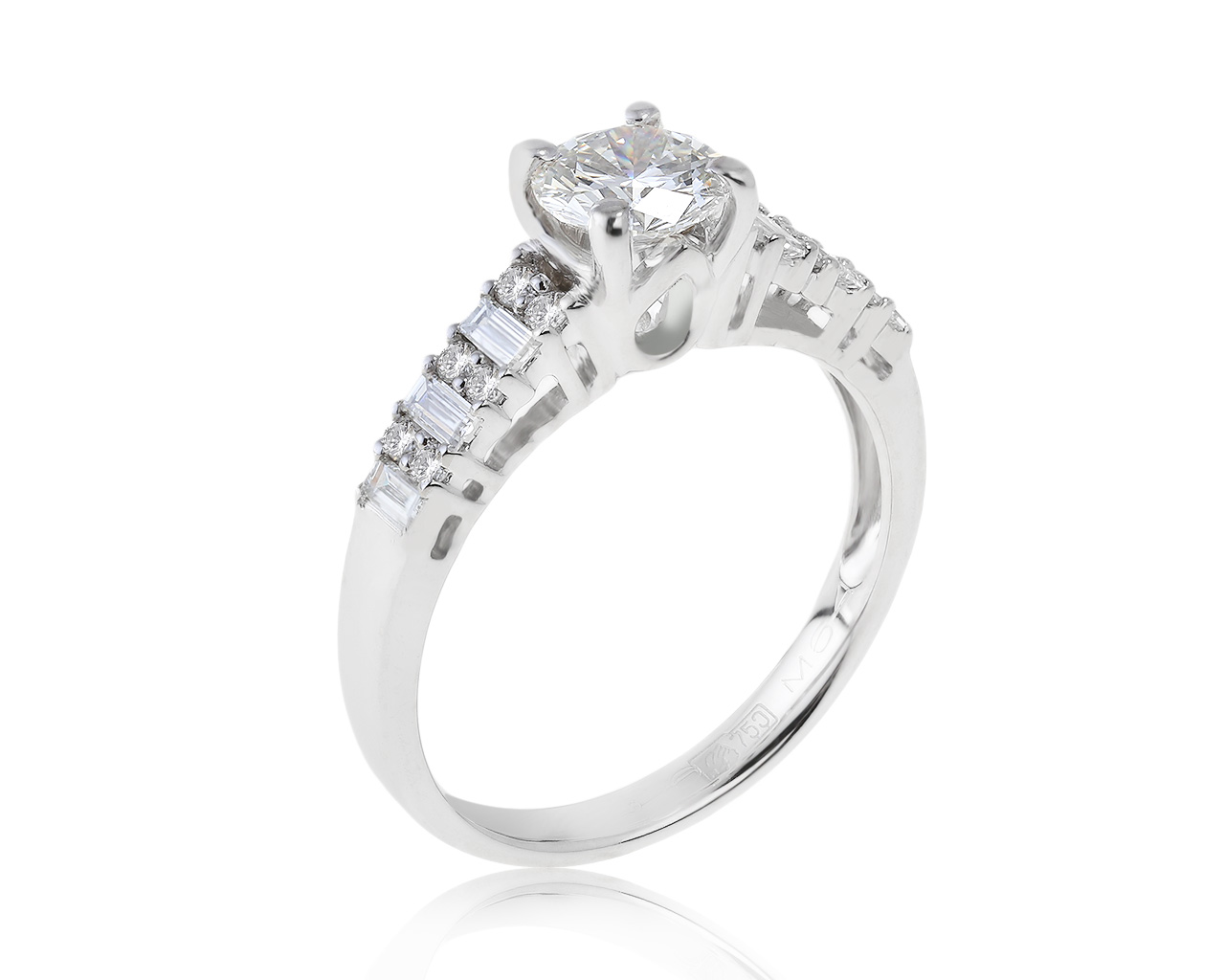 Богатое золотое кольцо с бриллиантами 1.14ct 310321/4