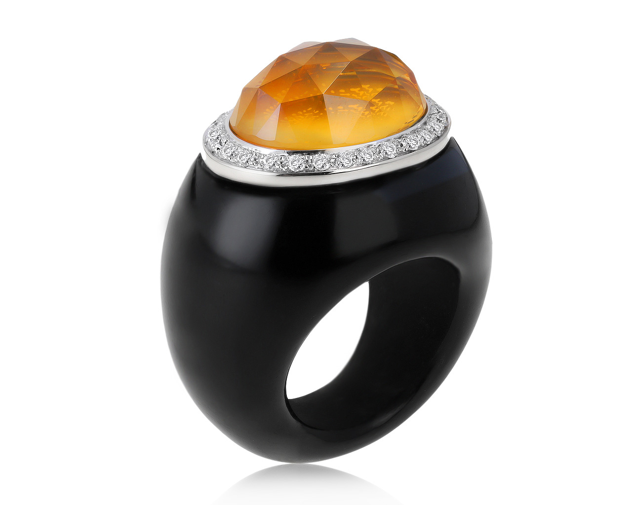 Оригинальное золотое кольцо с цитрином 8.96ct Schreiner 290421/8