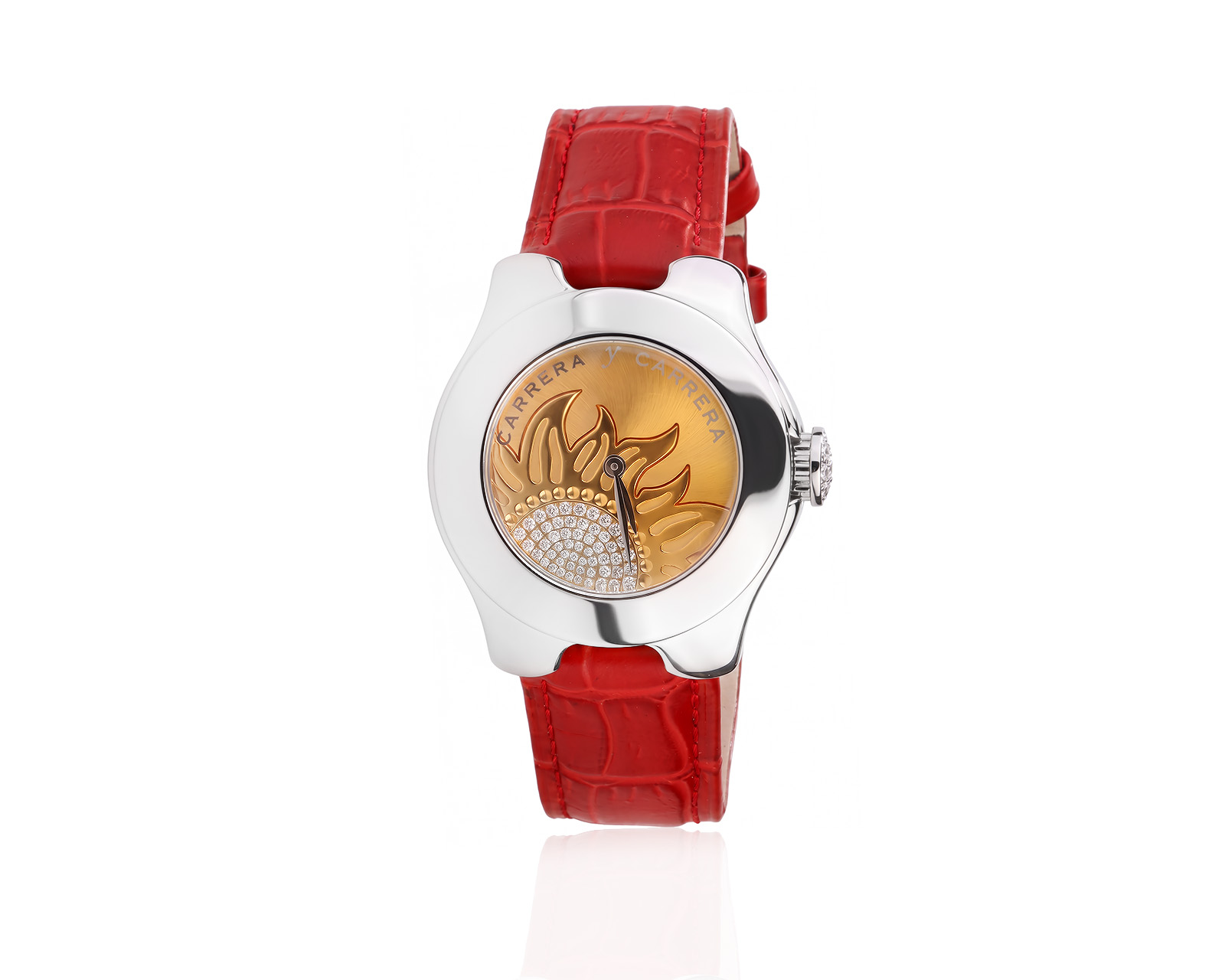 Оригинальные стальные часы с бриллиантами 0.52ct Carrera y Carrera Avalon 060726/9