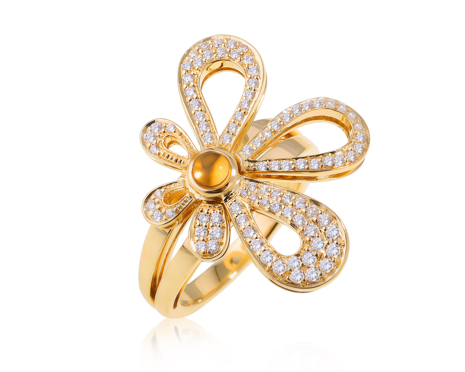 Оригинальное золотое кольцо с бриллиантами 0.59ct Di Modolo Fiamma 310324/4