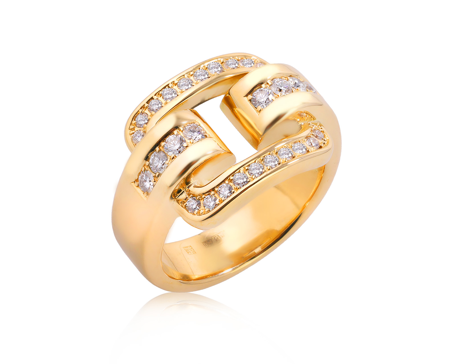 Оригинальное золотое кольцо с бриллиантами 0.49ct Chopard Les Chaines 990407/1