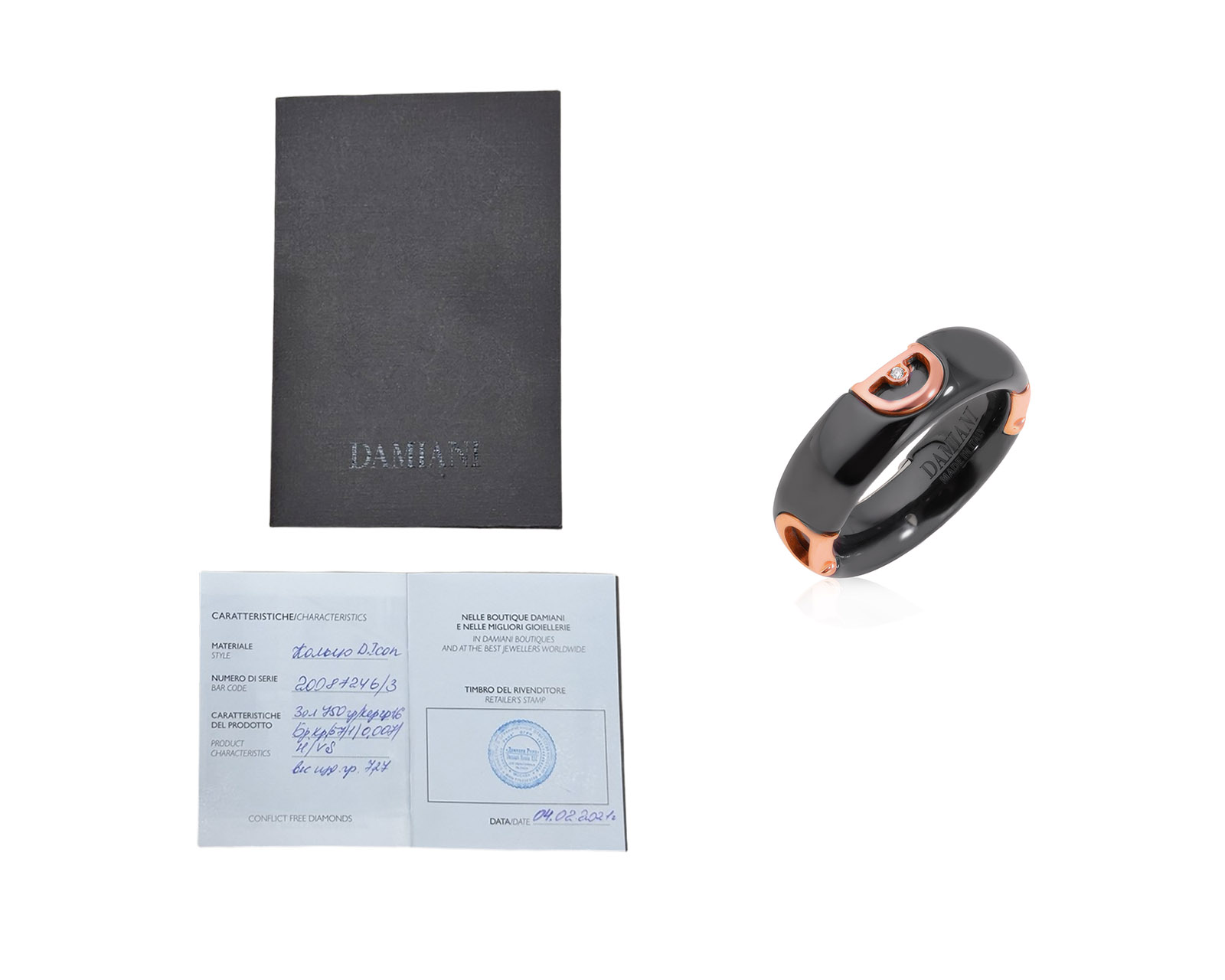 Оригинальное золотое кольцо Damiani D.Icon