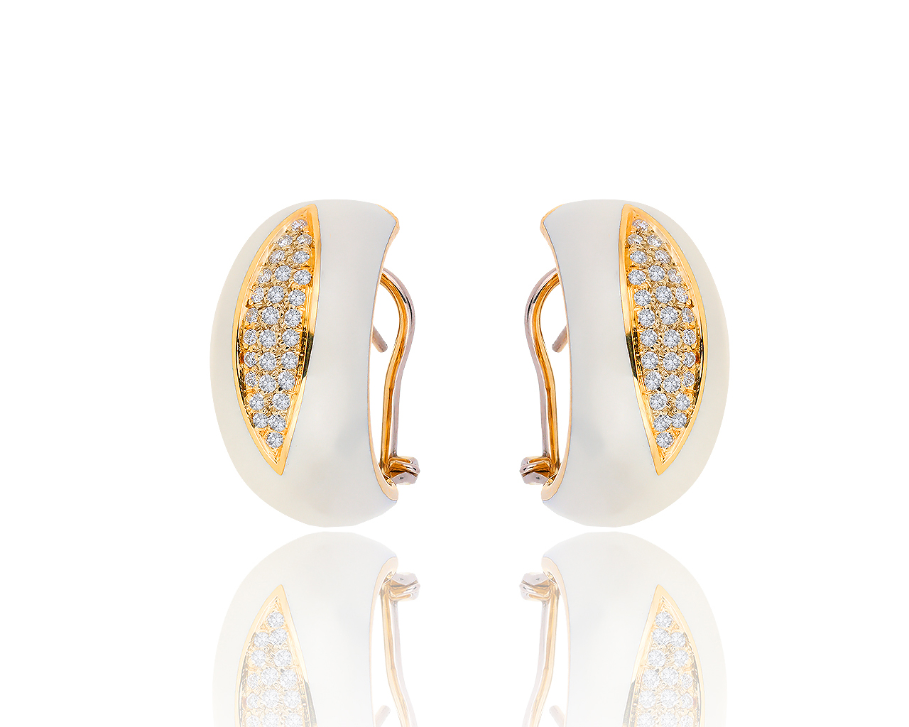 Оригинальные золотые серьги с бриллиантами 0.60ct Alessandro Fanfani 200419/6