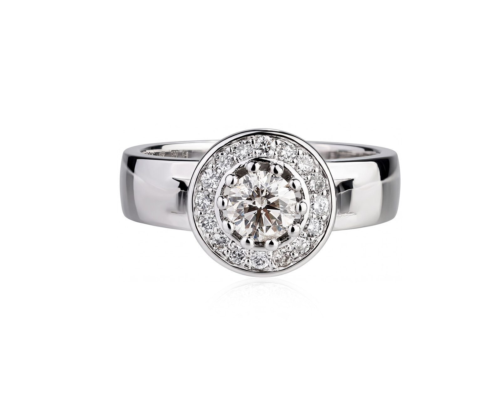 Оригинальное золотое кольцо с бриллиантами 0.73ct Ofabiani