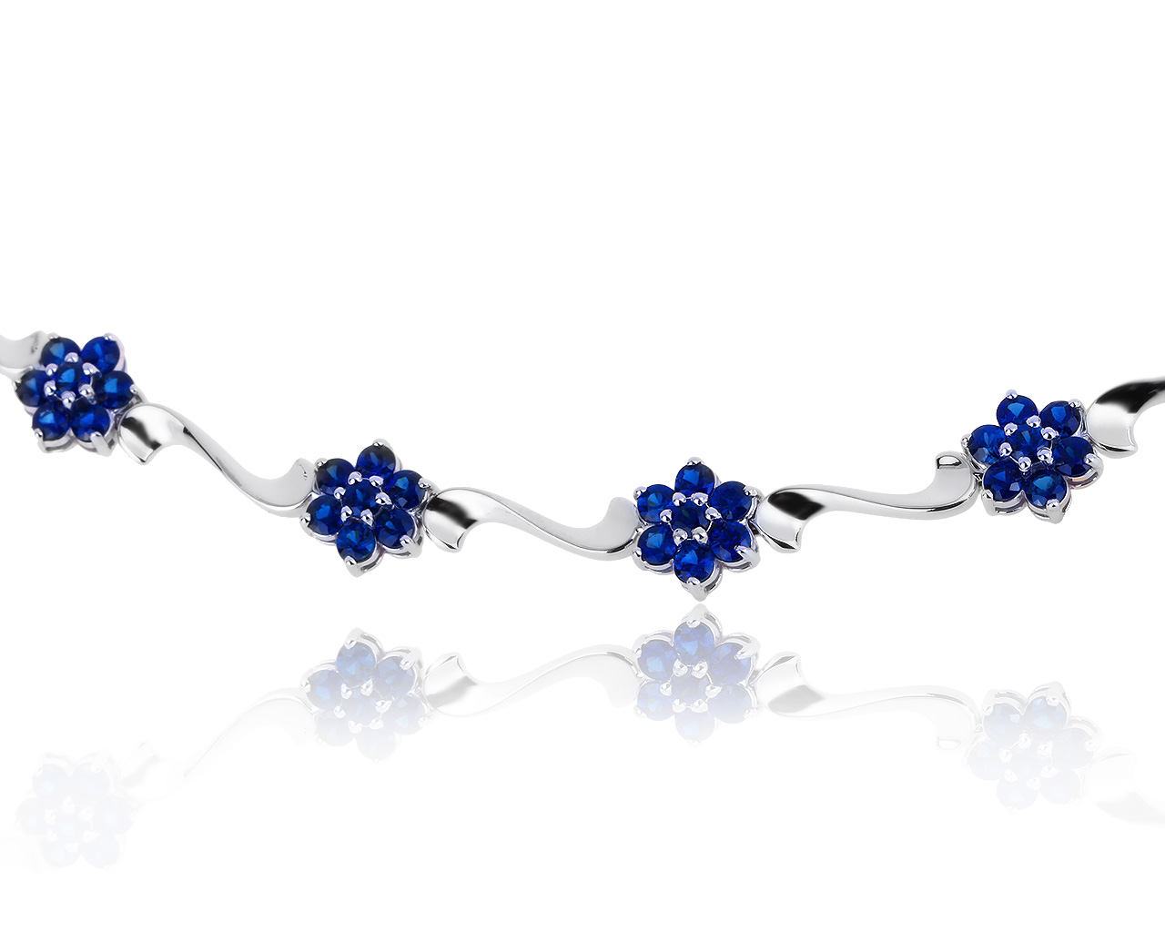 Красивое золотое колье с сапфирами 4.40ct 271119/11