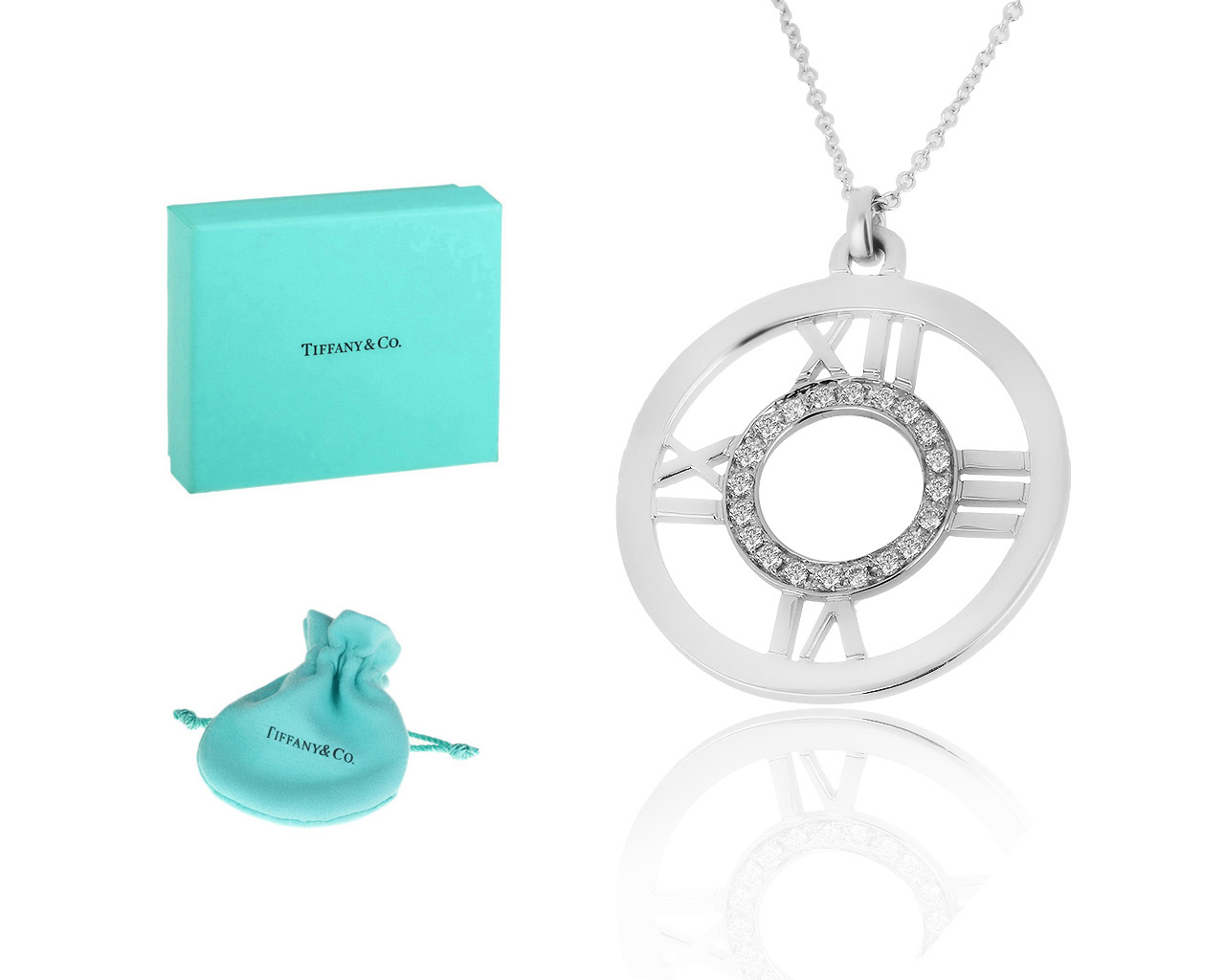 Оригинальный золотой кулон с бриллиантами 0.20ct Tiffany&Co