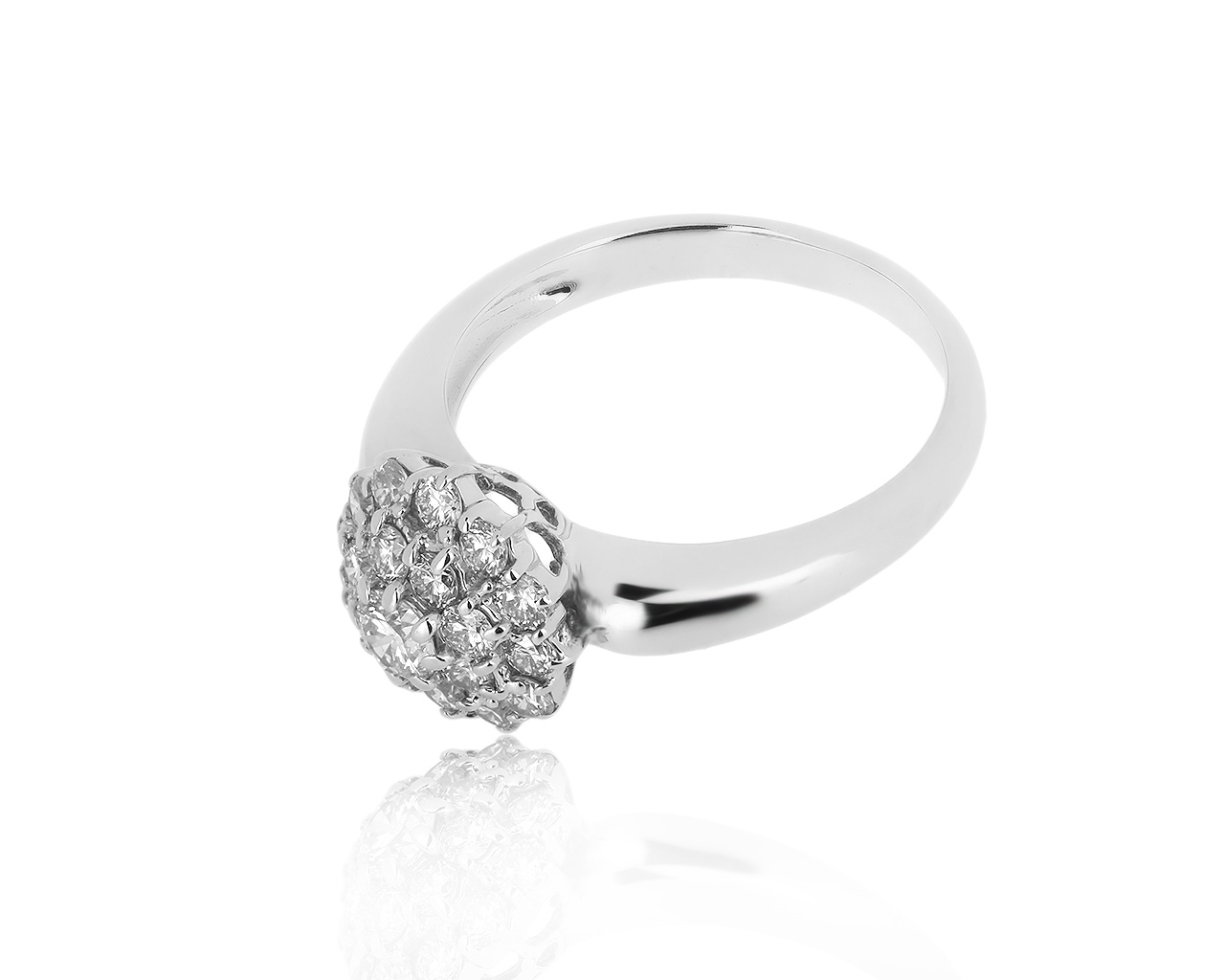 Престижное золотое кольцо с бриллиантами 0.77ct