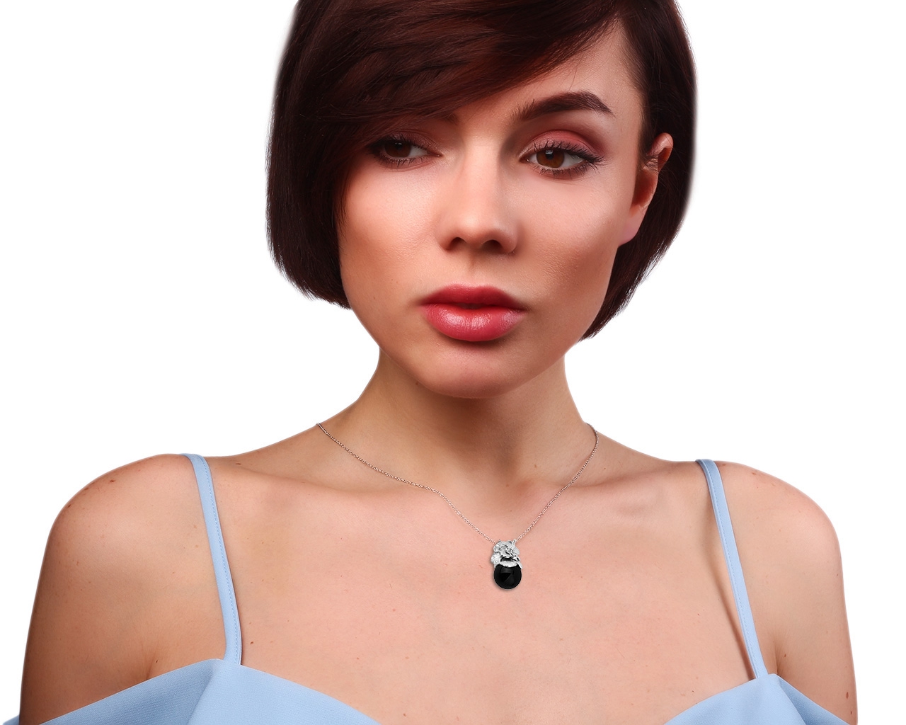 Золотая подвеска с ониксом Carrera y Carrera Gardenias