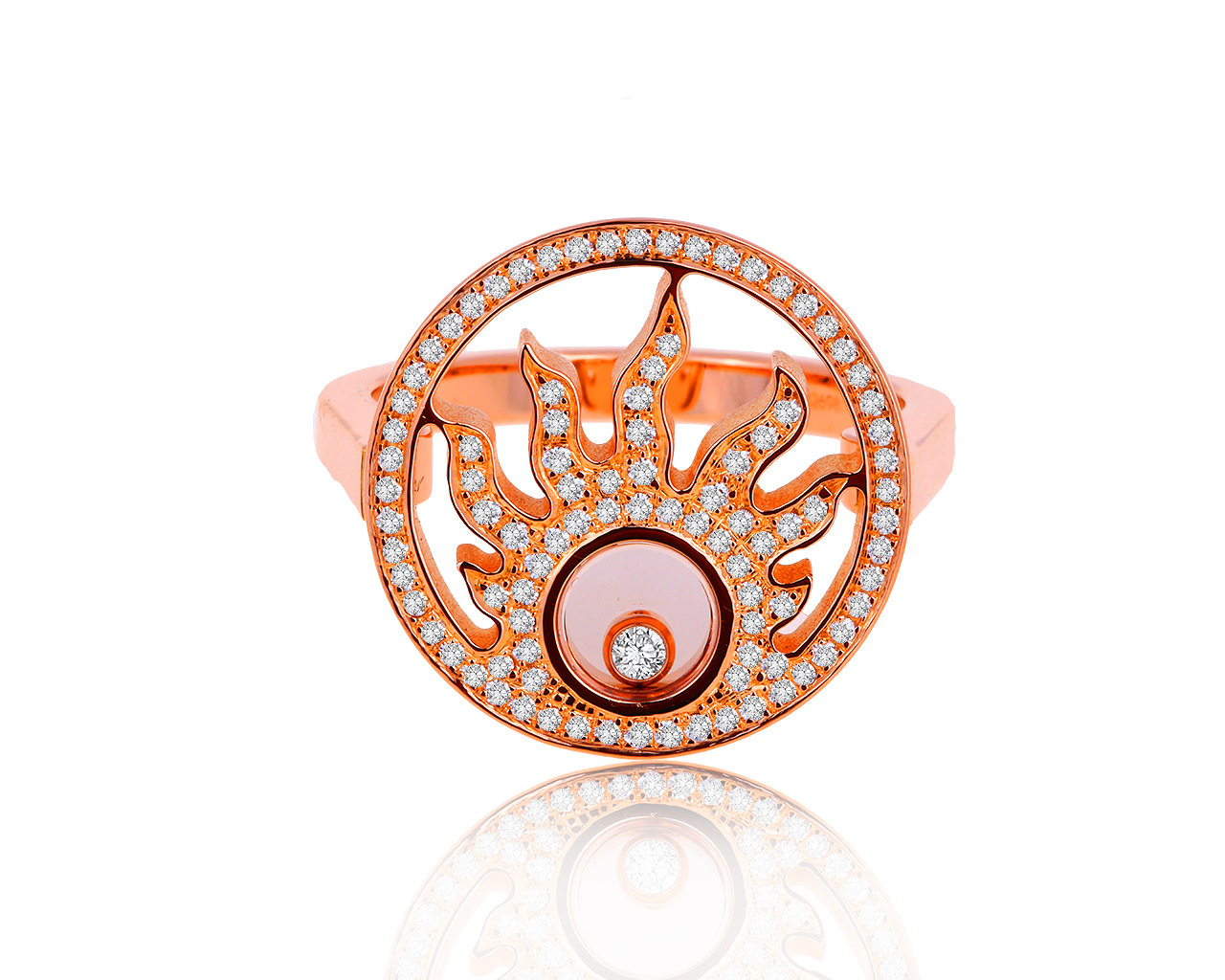 Оригинальное золотое кольцо с бриллиантами 0.27ct Chopard 191219/1