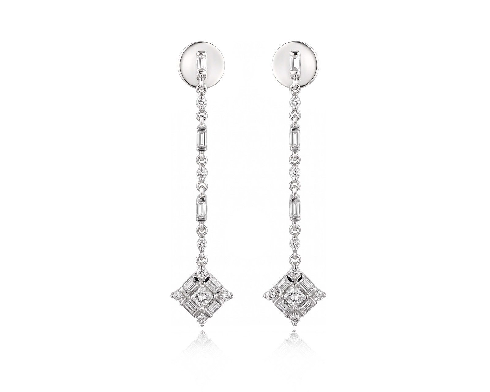 Золотые серьги с бриллиантами 1.18ct 240526/9