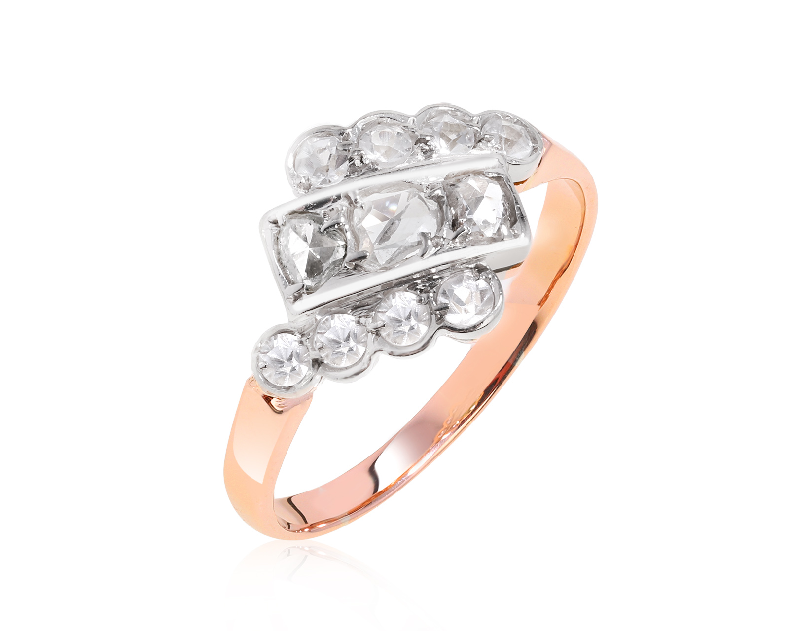 Винтажное золотое кольцо с сапфирами 0.48ct СССР 291121/7