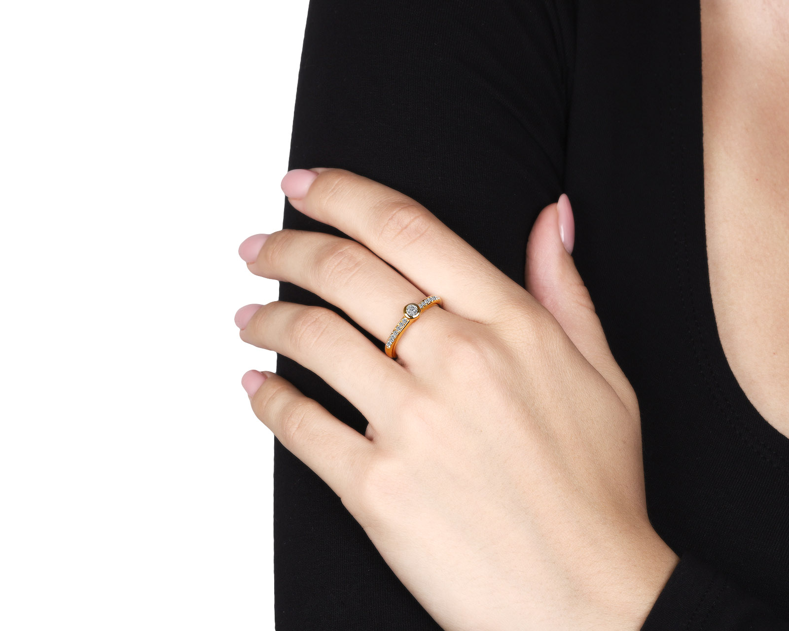 Оригинальное золотое кольцо с бриллиантами 0.30ct H.Stern Noble