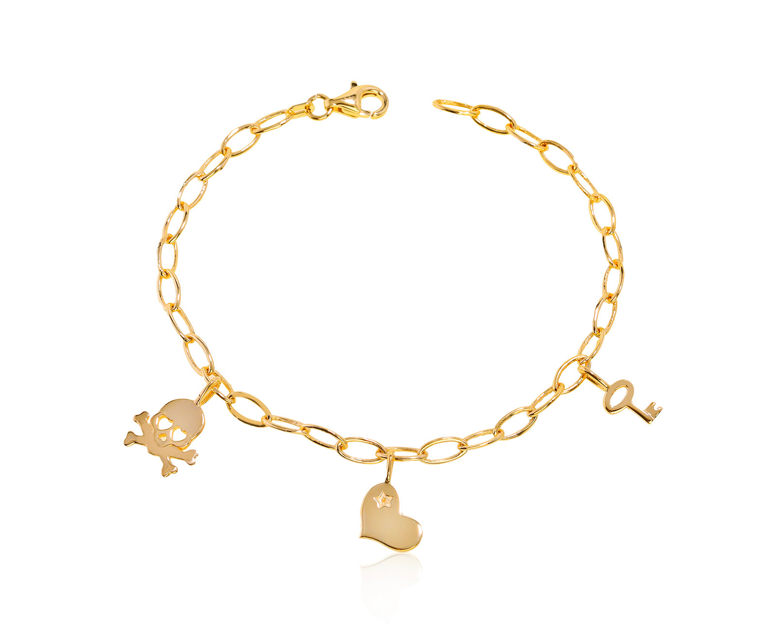 Стильный золотой браслет 200621/5