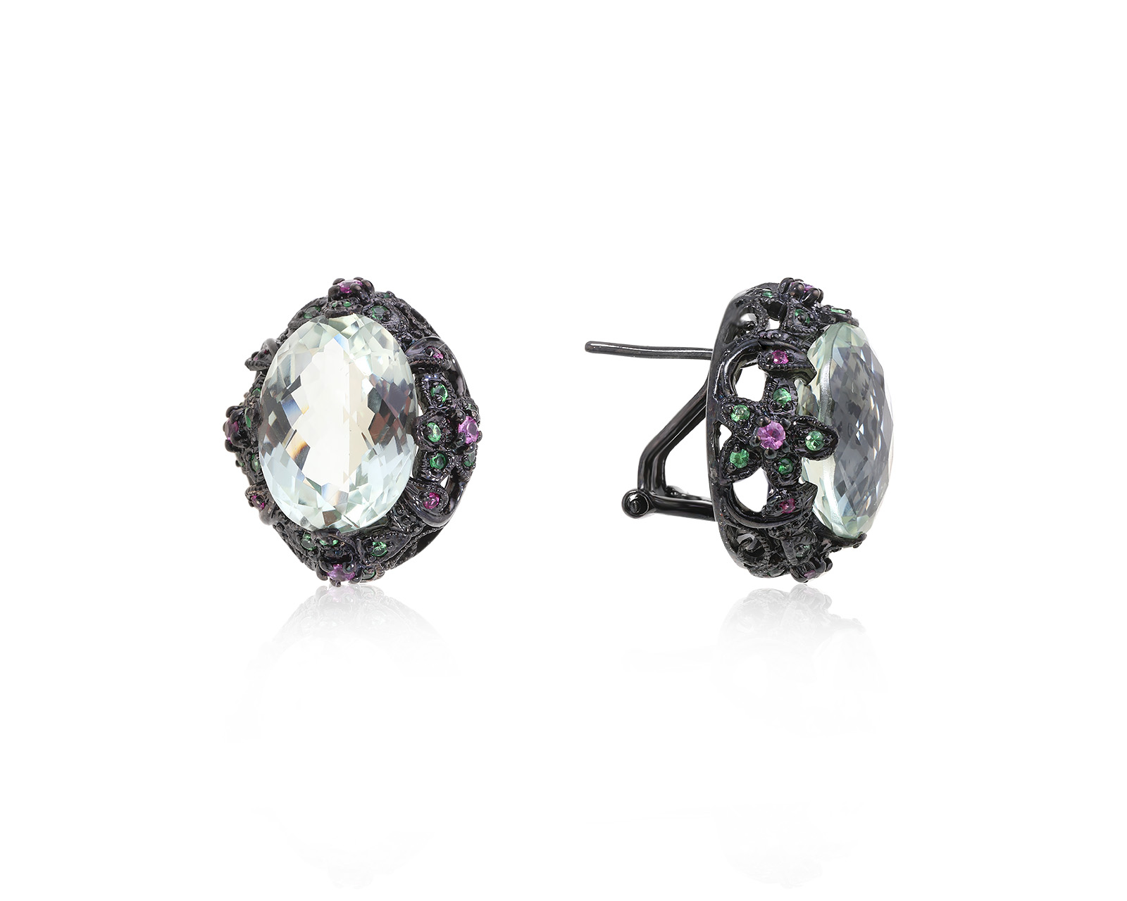 Золотые серьги с цветными камнями 9.81ct 190224/28