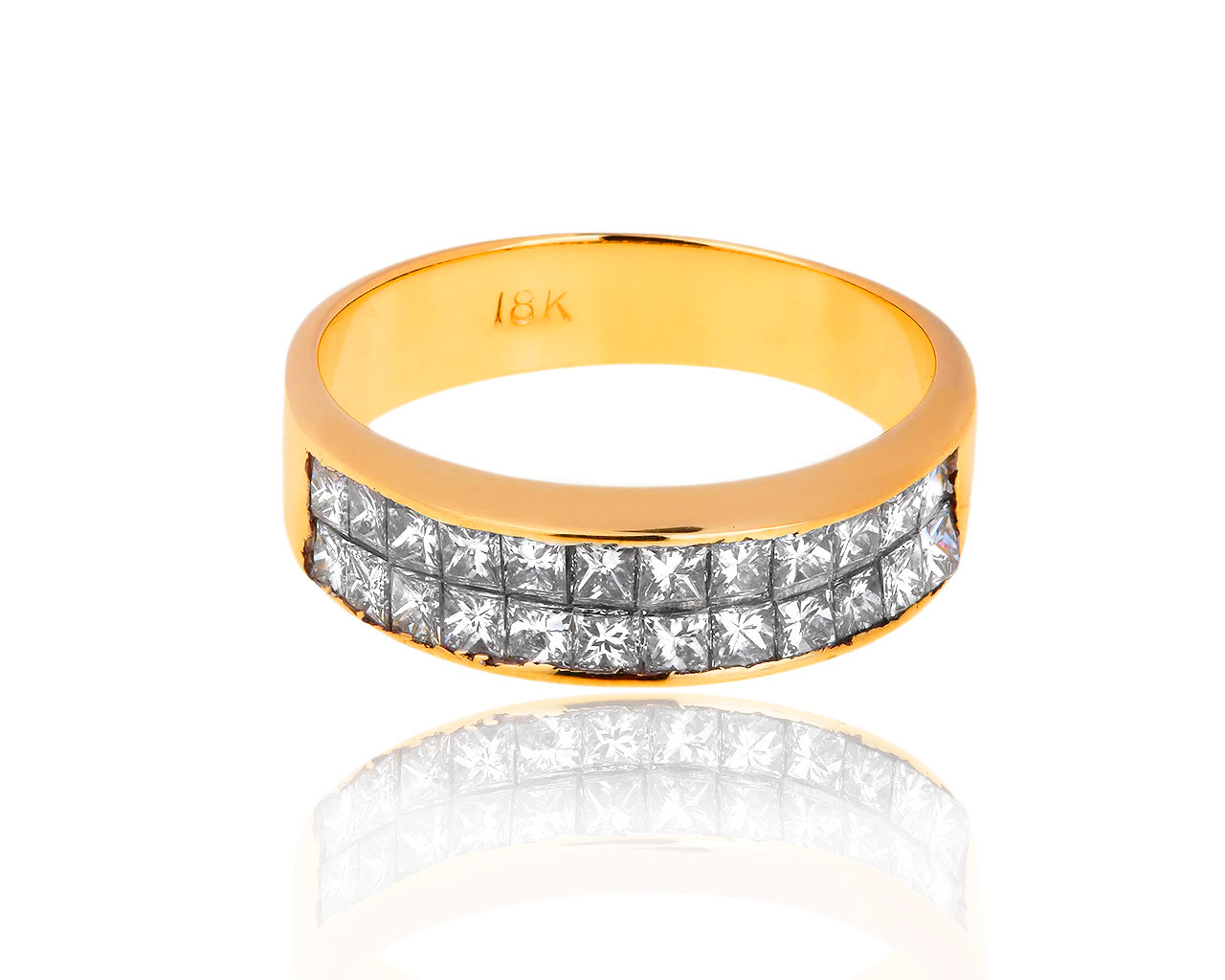 Интересное золотое кольцо с бриллиантами 0.90ct 260918/7