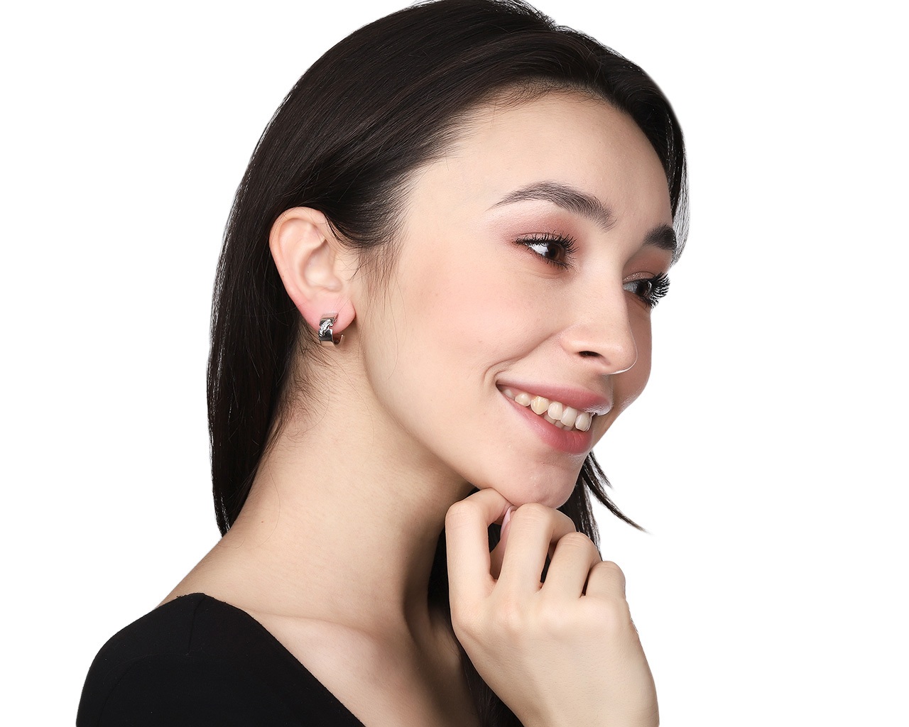 Оригинальные золотые серьги с бриллиантами 0.10ct Chaumet