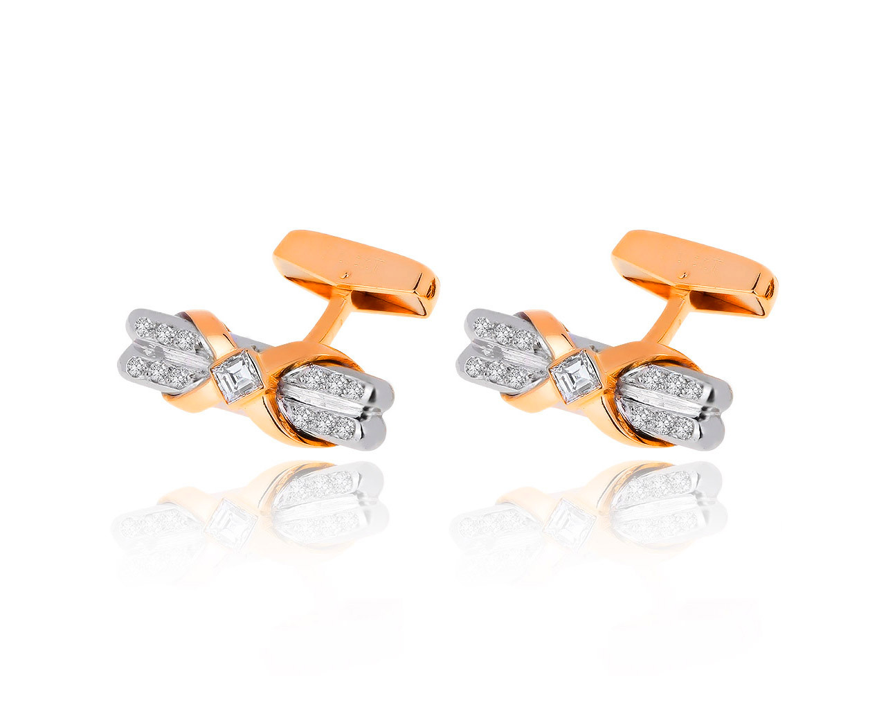 Оригинальные золотые запонки с бриллиантами 0.72ct Piaget 281219/16 Оригинальные золотые запонки с бриллиантами 0.72ct Piaget 281219/16