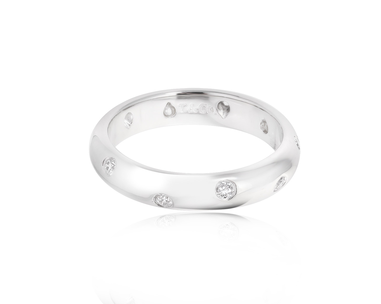 Оригинальное платиновое кольцо с бриллиантами 0.22ct Tiffany&Co Etoile