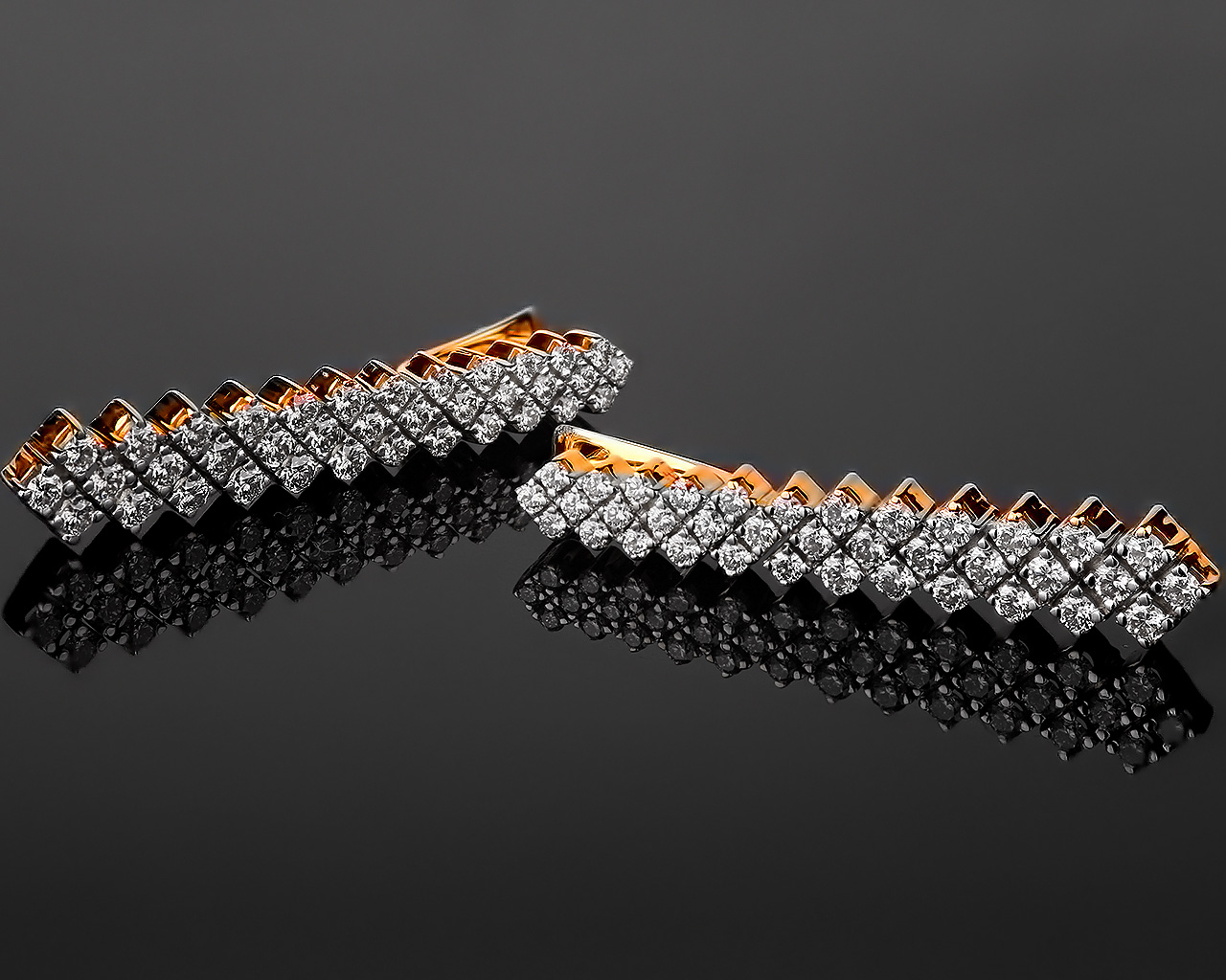 Элегантные золотые серьги с бриллиантами 2.56ct 050817/4