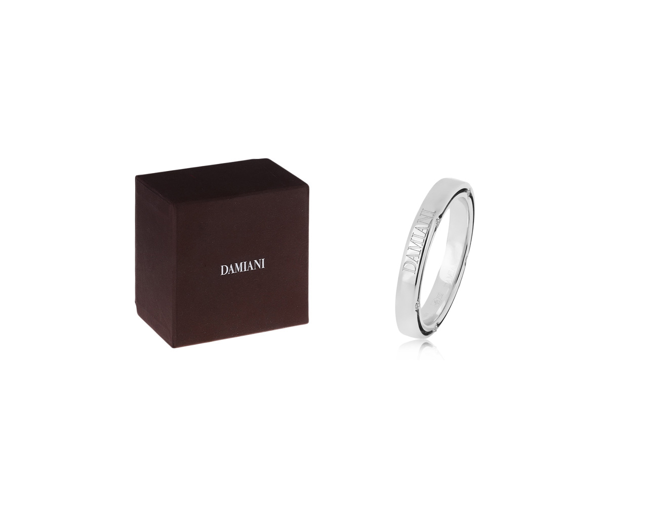 Оригинальное золотое кольцо с бриллиантами 0.08ct Damiani D.Side