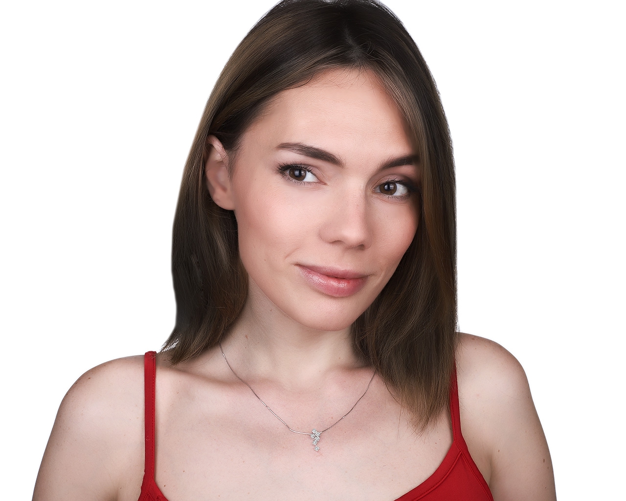 Роскошный золотой кулон с бриллиантами 0.54ct