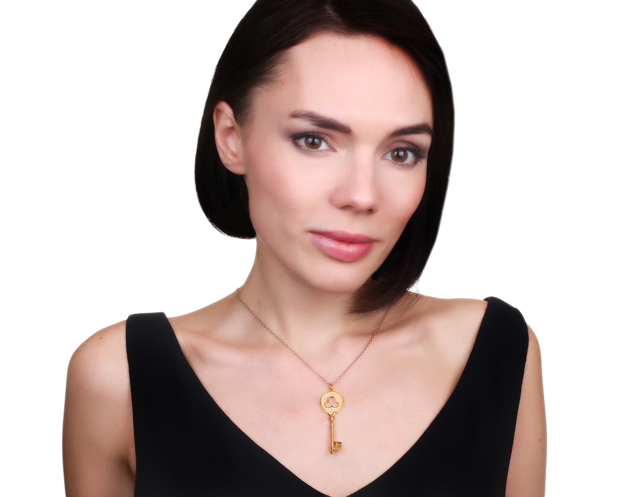 Оригинальный золотой кулон с бриллиантами 0.03ct Tiffany&Co