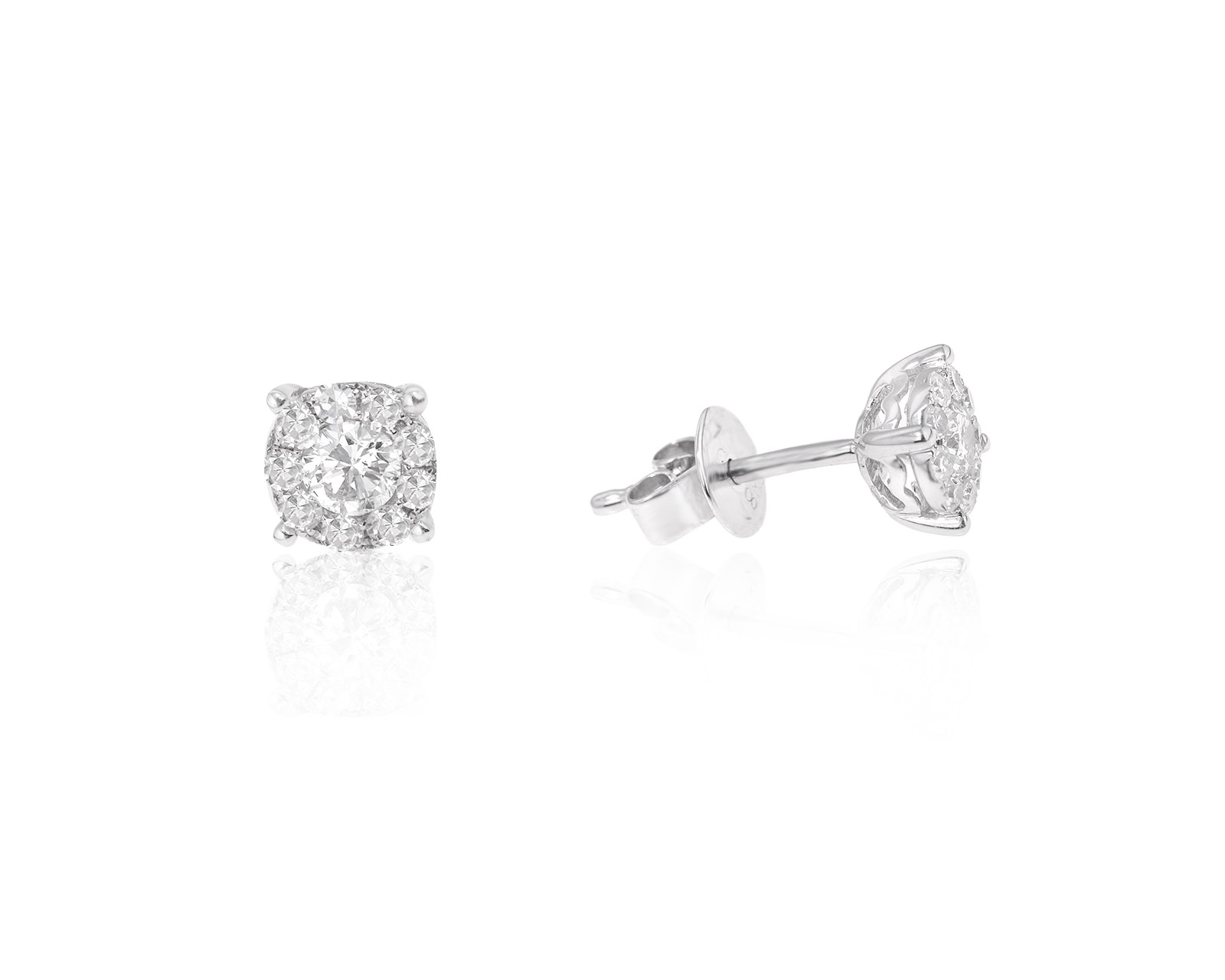 Золотые серьги с бриллиантами 0.42ct 180724/9