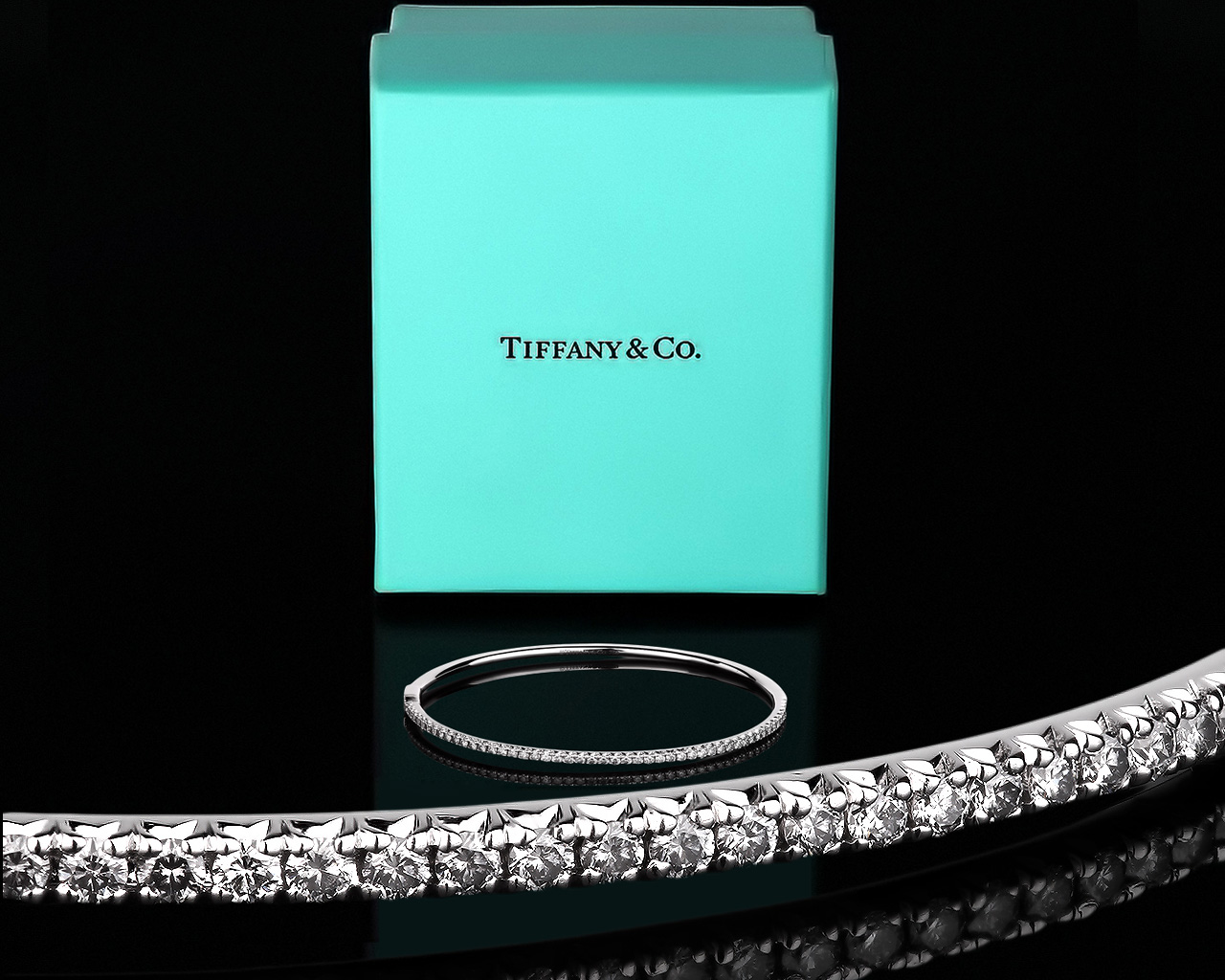 Золотой браслет с бриллиантами 0.67ct Tiffany&Co