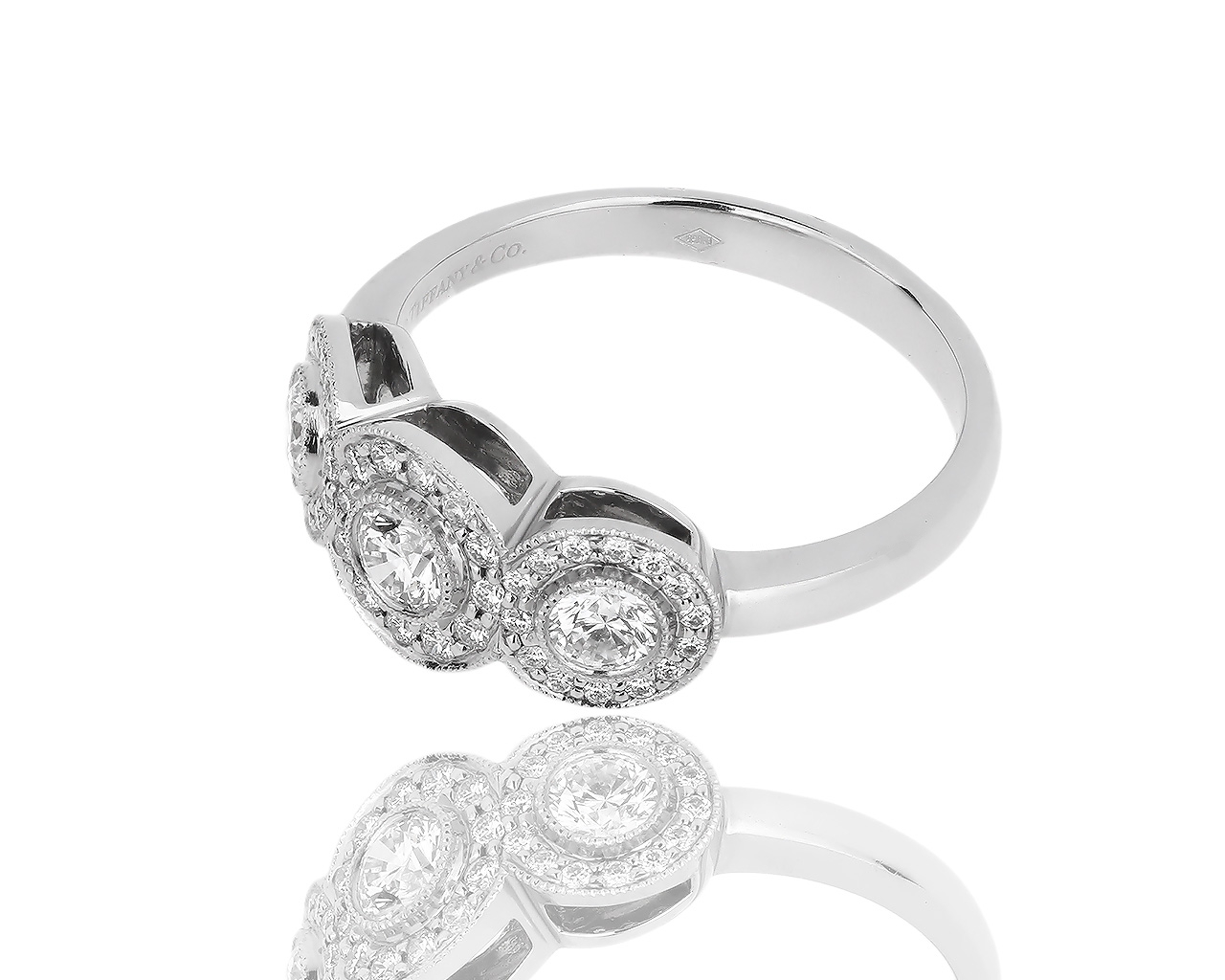 Оригинальное золотое кольцо с бриллиантами 0.55ct Tiffany & Co Circlet 270718/1