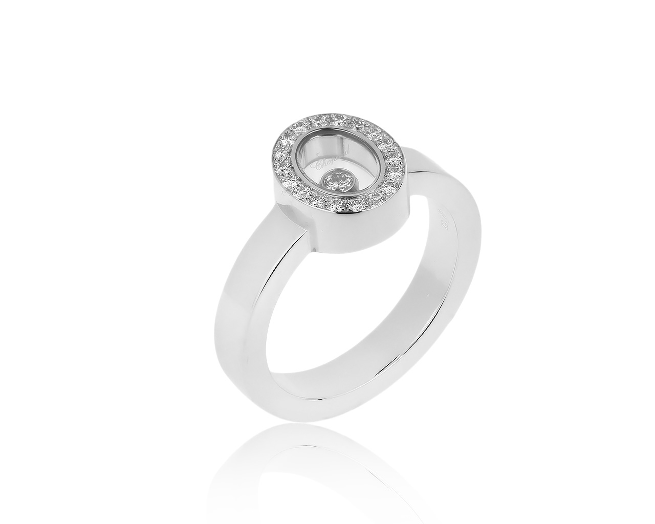 Оригинальное золотое кольцо с бриллиантами 0.21ct Chopard