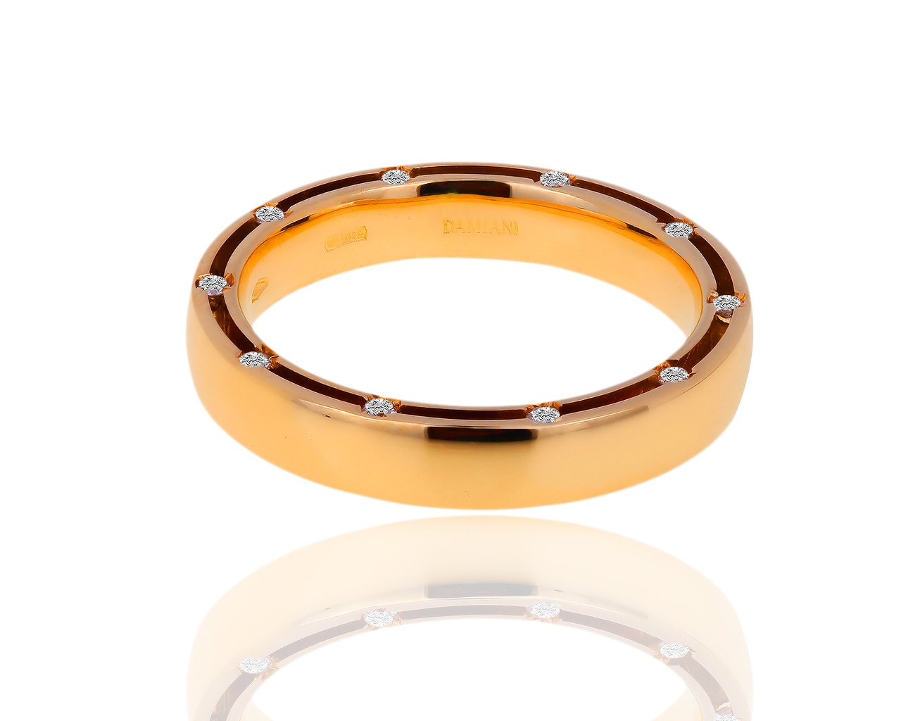 Золотое кольцо с бриллиантами 0.18ct Damiani Brad Pitt 131118/9