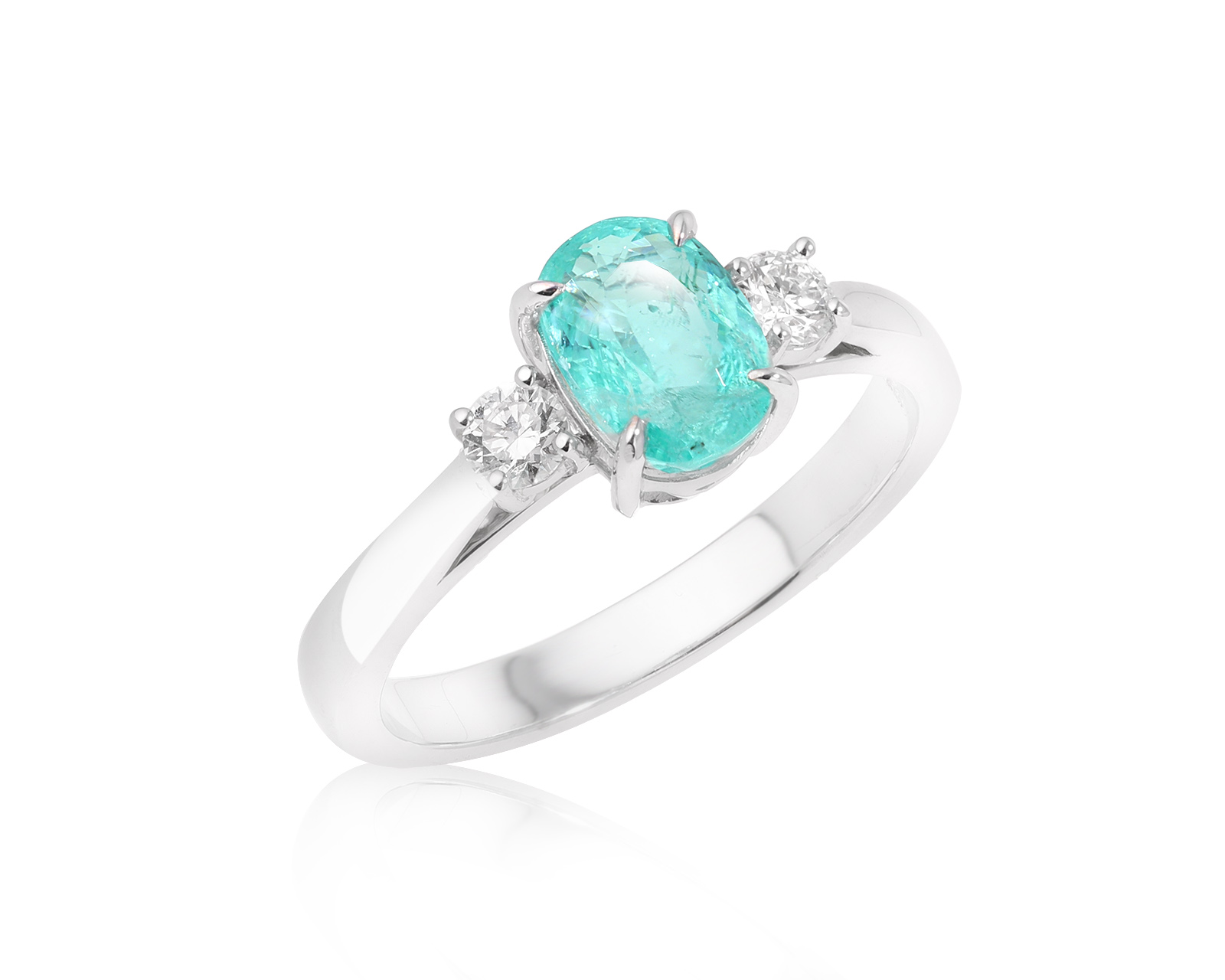 Золотое кольцо с турмалинами параиба 1.31ct Evgeny Matveev 020425/Б150
