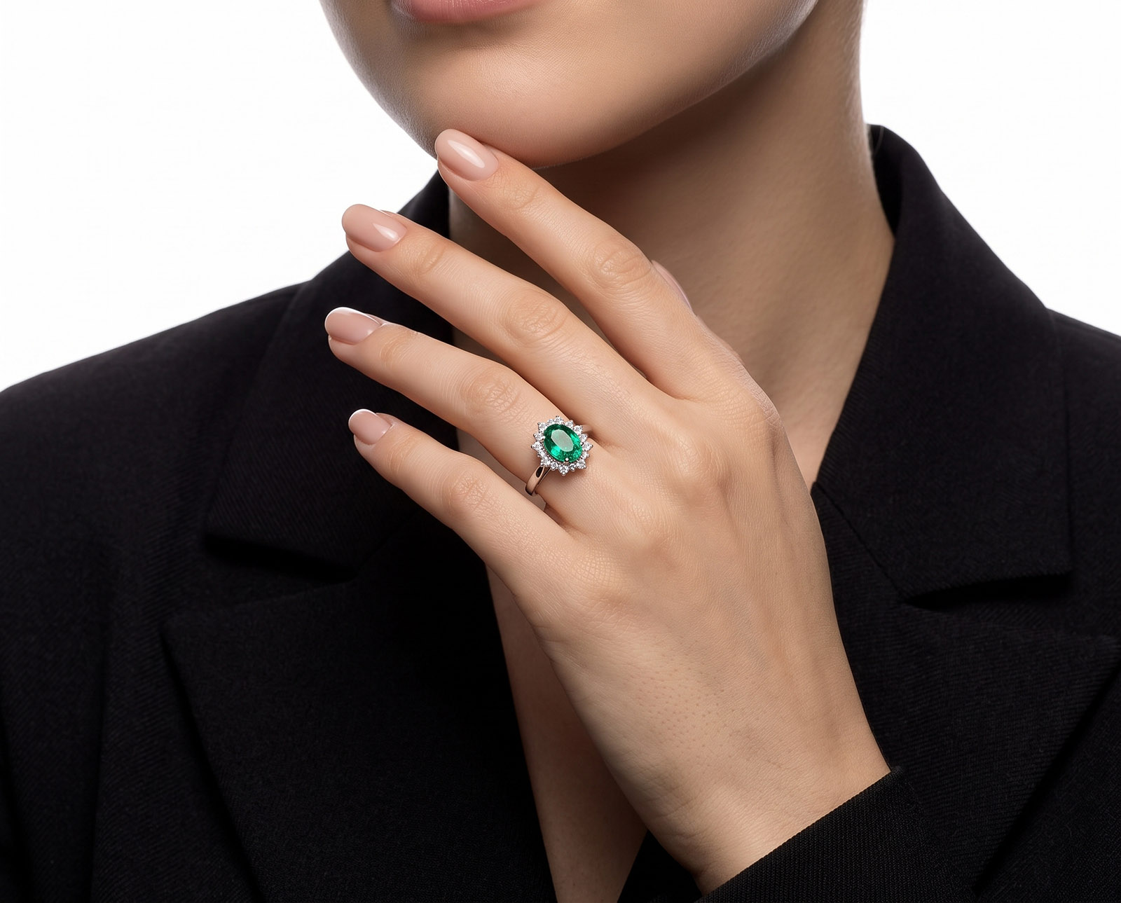 Оригинальное золотое кольцо с изумрудом 1.29ct Lykov`s Jewellery