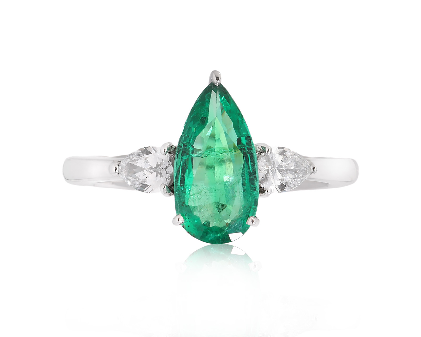 Платиновое кольцо с изумрудом Замбия 1.55ct Evgeny Matveev 090725/Б174 Платиновое кольцо с изумрудом Замбия 1.55ct Evgeny Matveev 090725/Б174