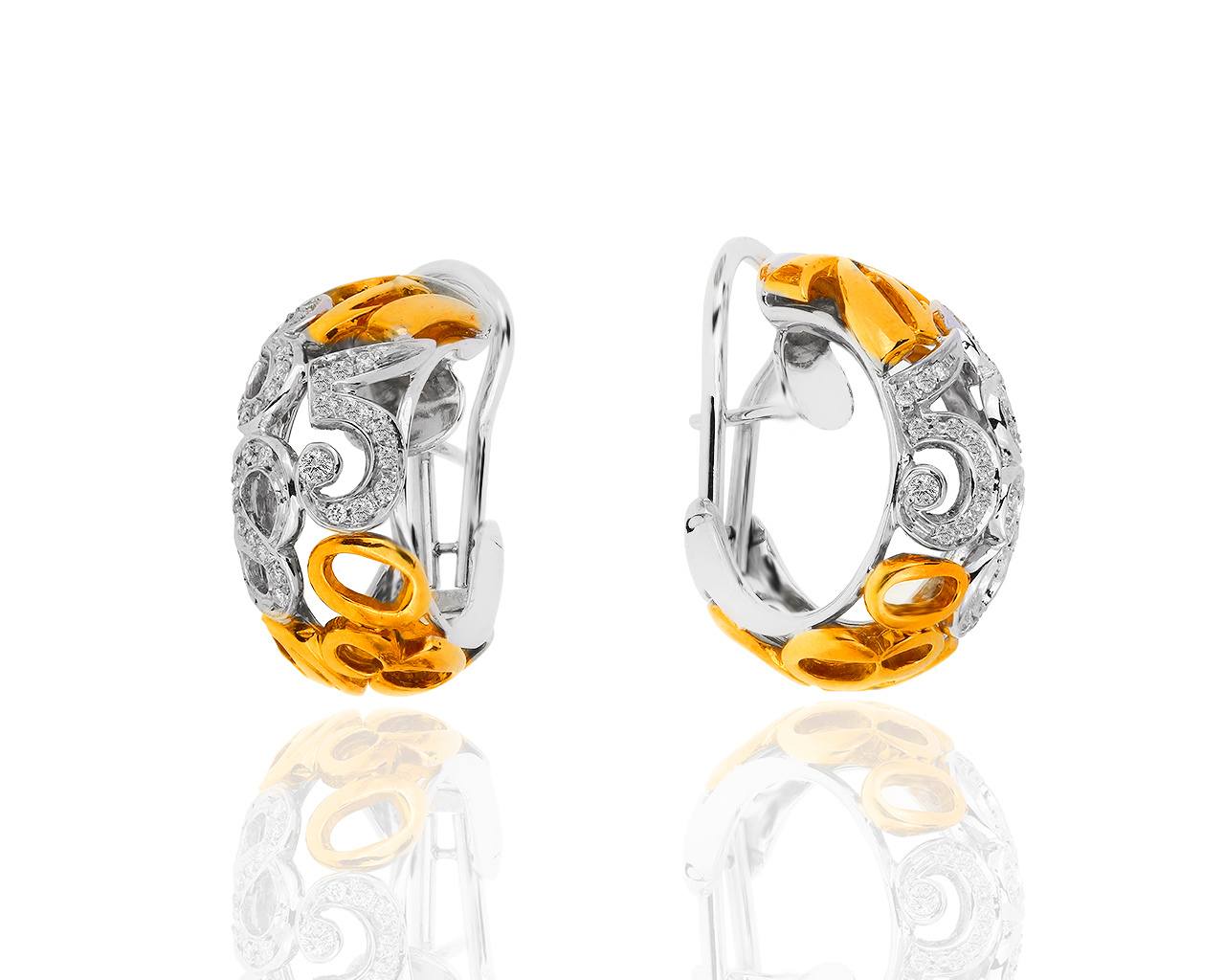 Оригинальные золотые серьги с бриллиантами 0.41ct Franck Muller Talisman