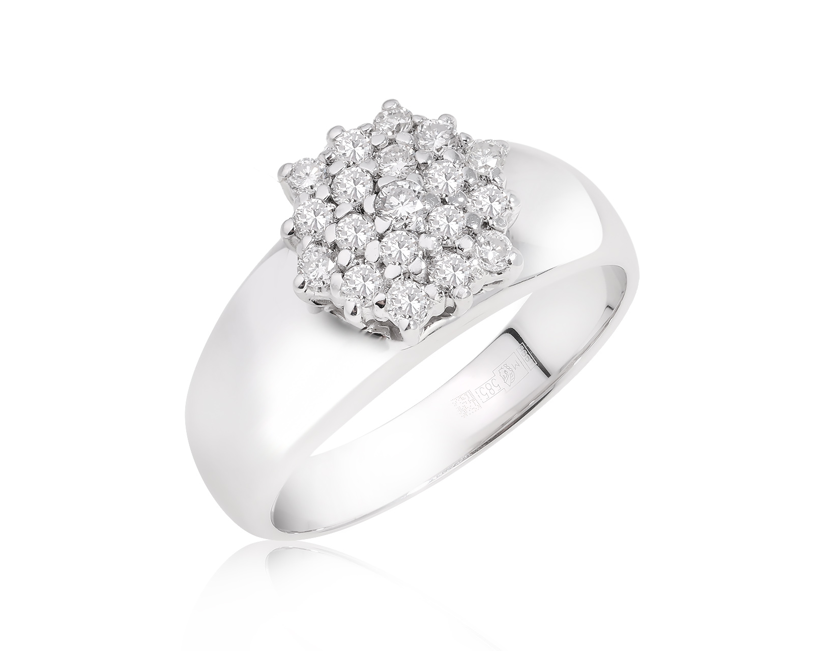 Золотое кольцо с бриллиантами 0.34ct
