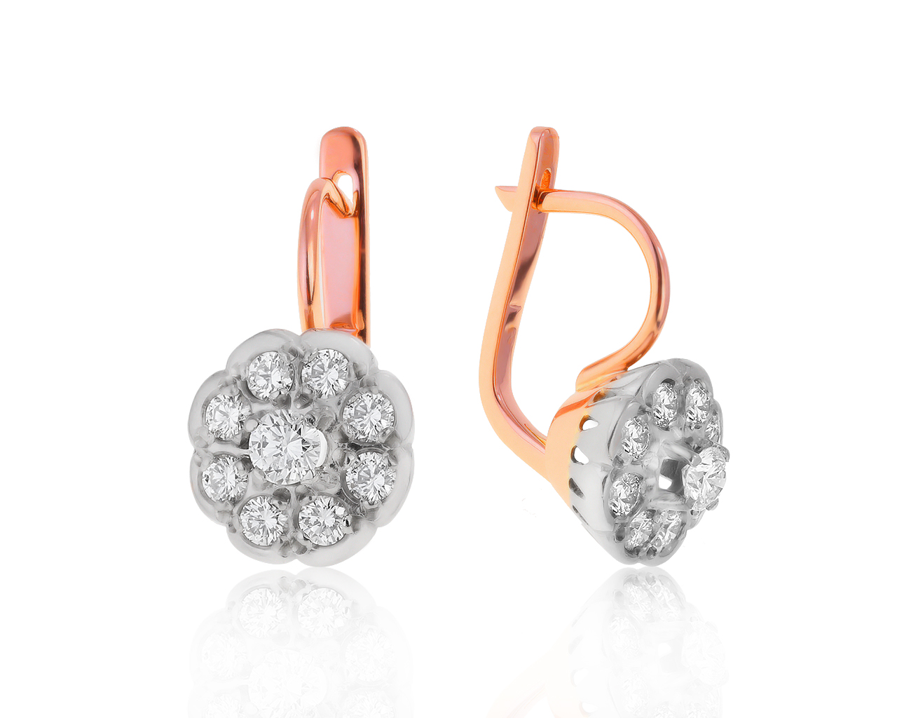 Винтажные золотые серьги с бриллиантами 1.33ct СССР 040621/7