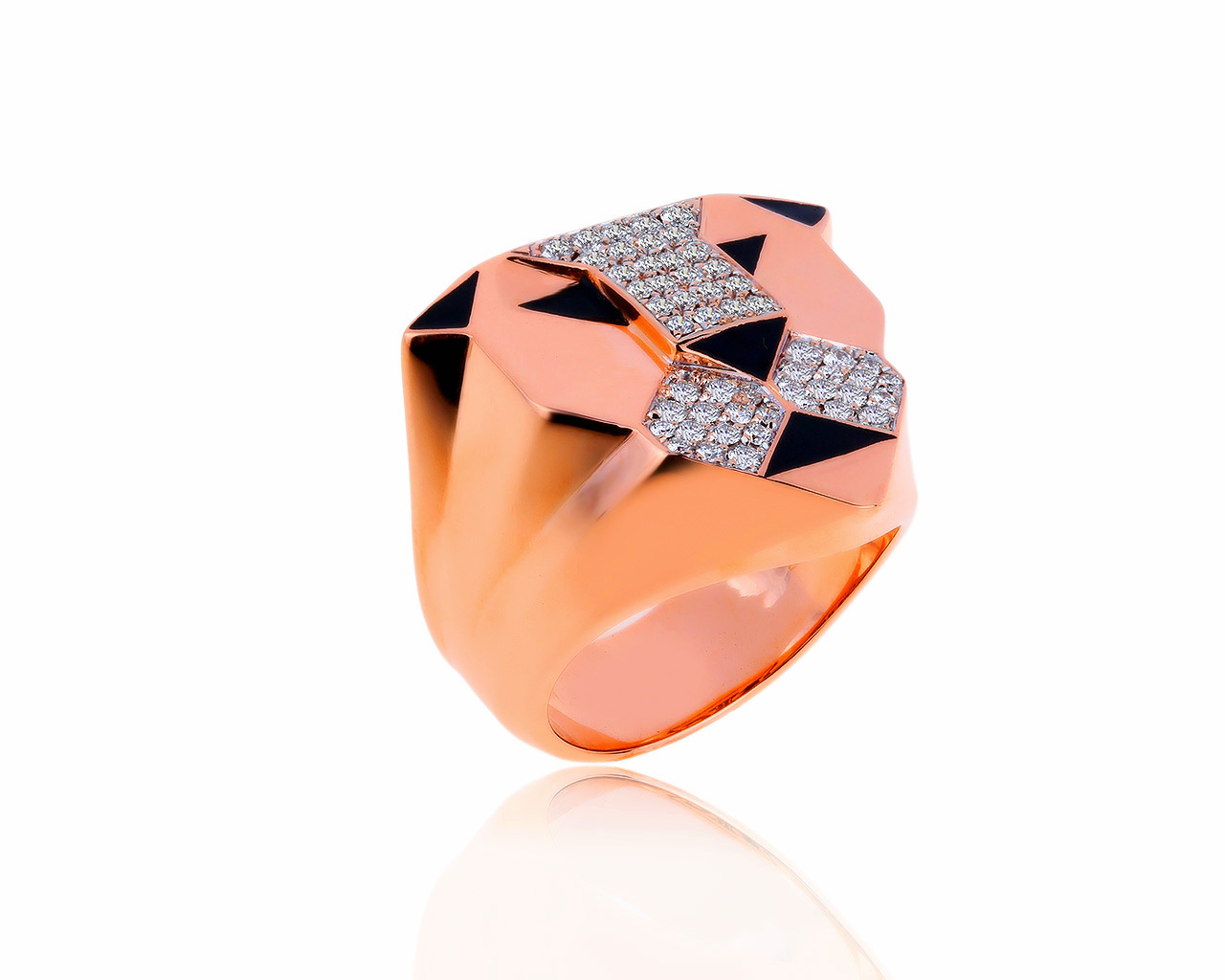 Оригинальное золотое кольцо с бриллиантами 0.55ct Bvlgari 170120/5
