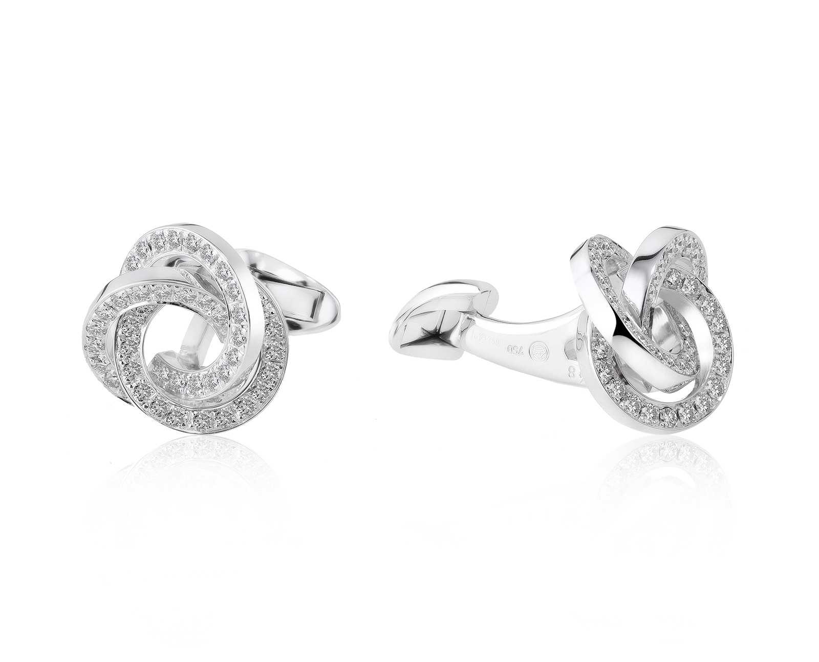 Чарующие золотые запонки с бриллиантами 0.96ct 280521/2 Чарующие золотые запонки с бриллиантами 0.96ct 280521/2