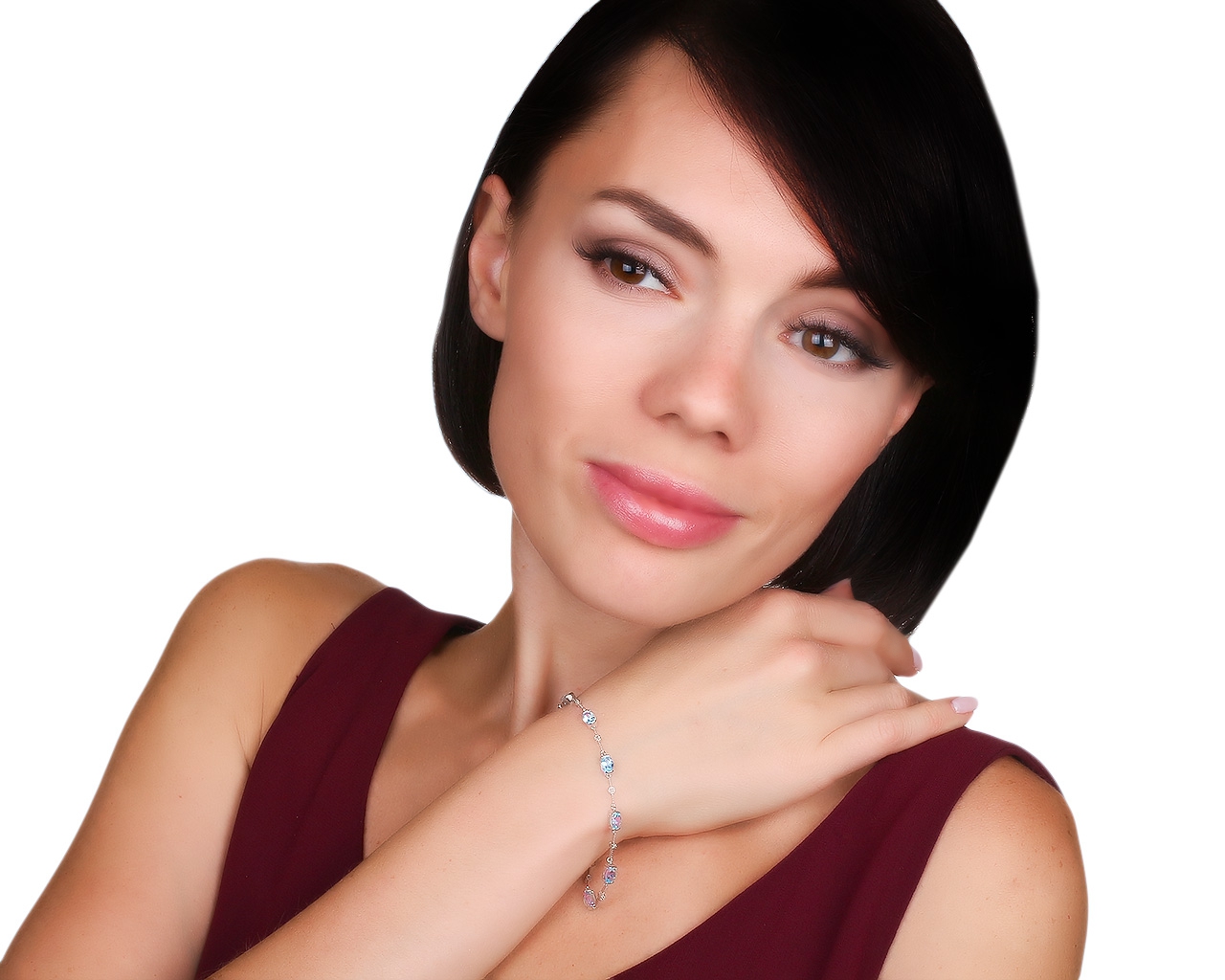 Очаровательный золотой браслет с аквамаринами 3.55ct