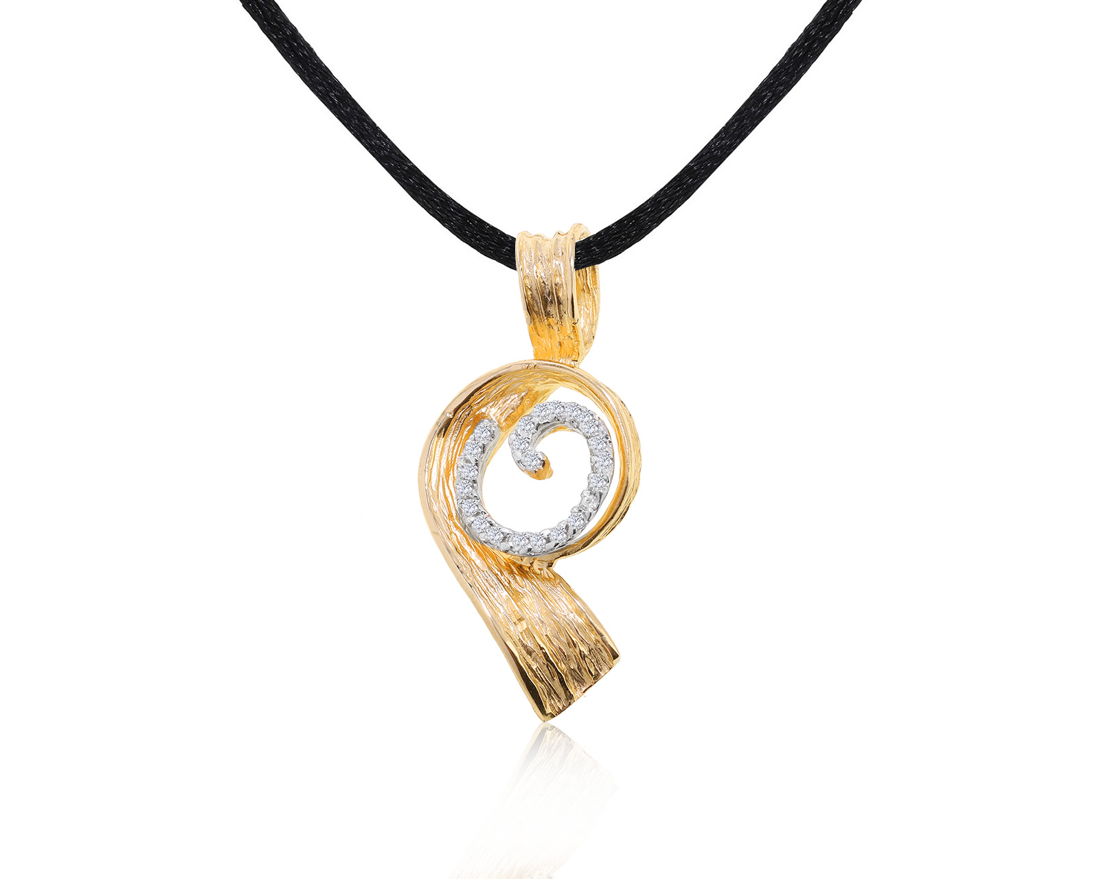 Оригинальный золотой кулон с фианитами 0.18ct Roberto Bravo 050822/3 Оригинальный золотой кулон с фианитами 0.18ct Roberto Bravo 050822/3