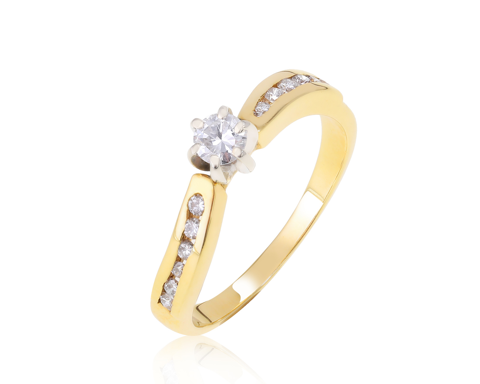 Изысканное золотое кольцо с бриллиантами 0.36ct 301117/1