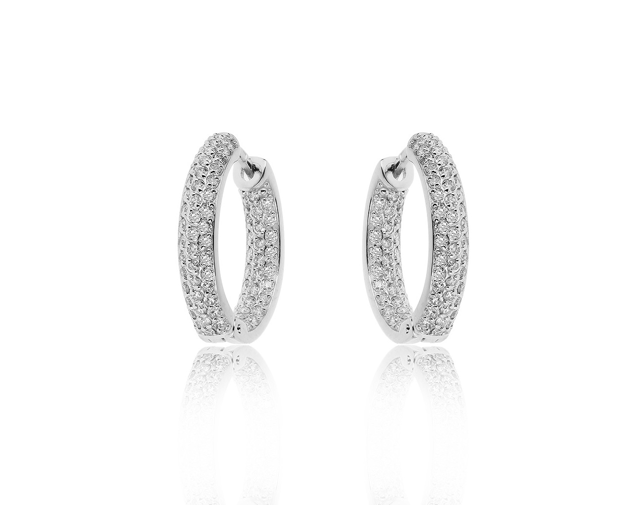 Достойные золотые серьги с бриллиантами 2.06ct 230120/7