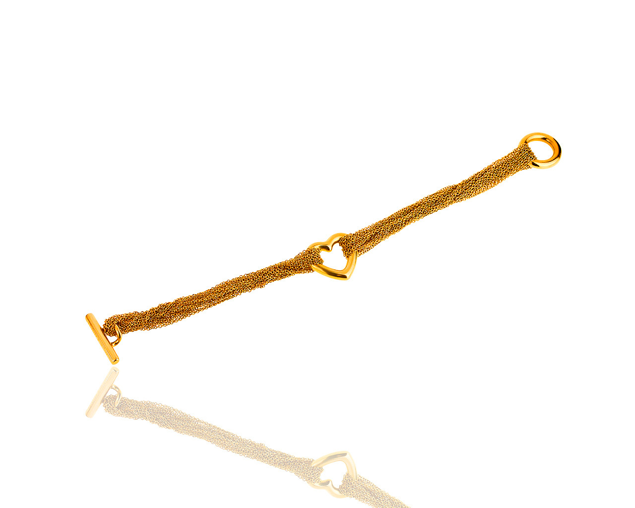 Оригинальный золотой браслет Tiffany&Co Open Heart