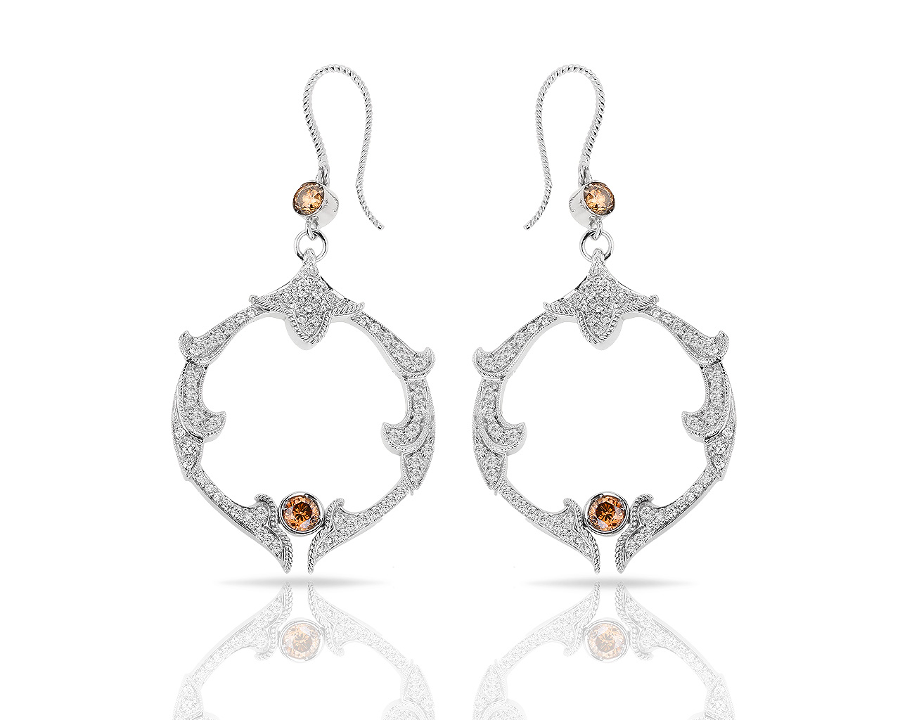 Шикарные золотые серьги с бриллиантами 1.80ct Roberto Coin 020318/13 Шикарные золотые серьги с бриллиантами 1.80ct Roberto Coin 020318/13
