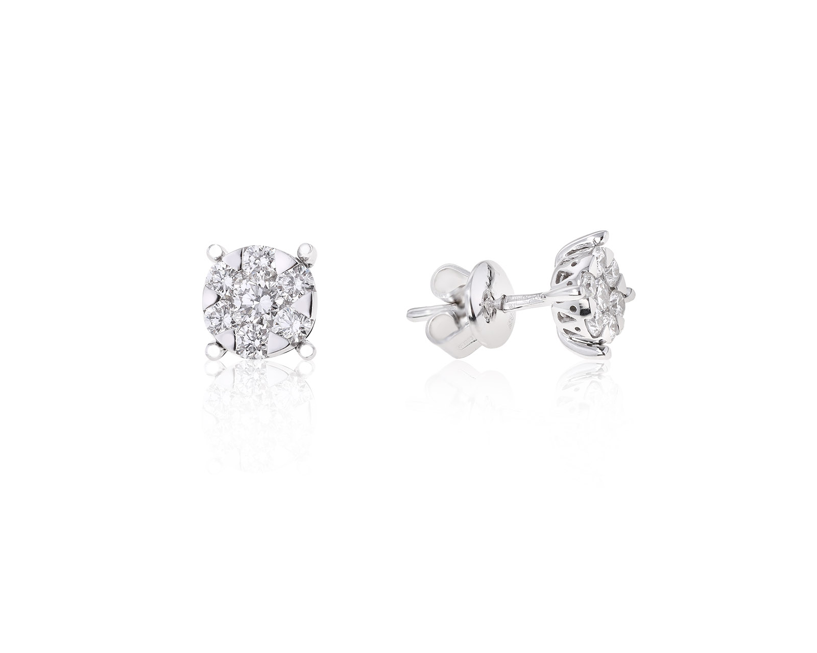 Оригинальные золотые серьги с бриллиантами 0.42ct Ponte Vecchio