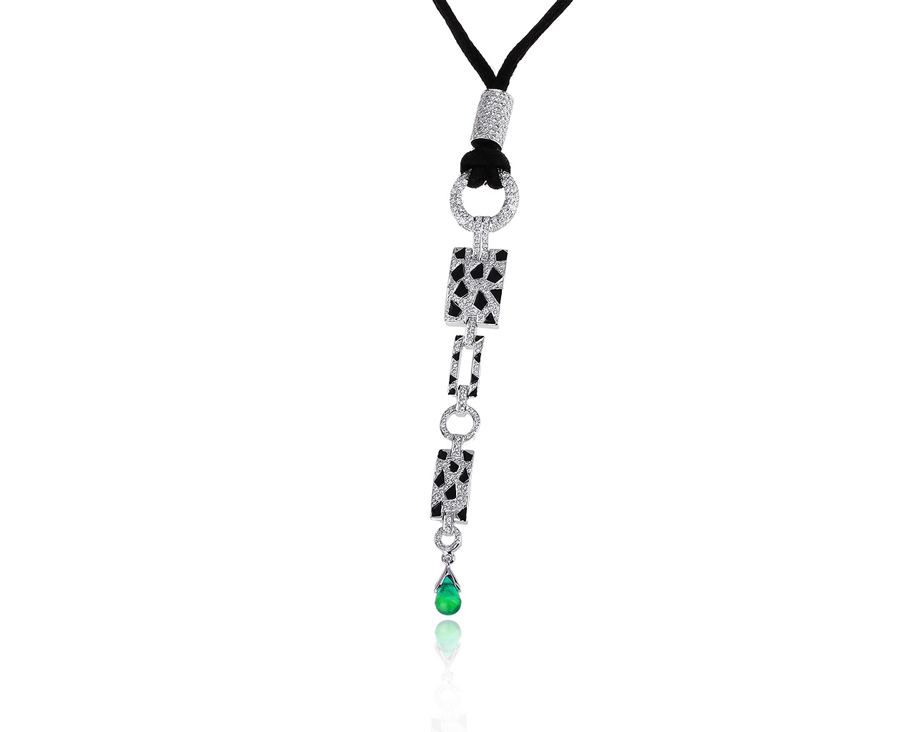 Безупречный золотой кулон с изумрудами 3.34ct 170419/9